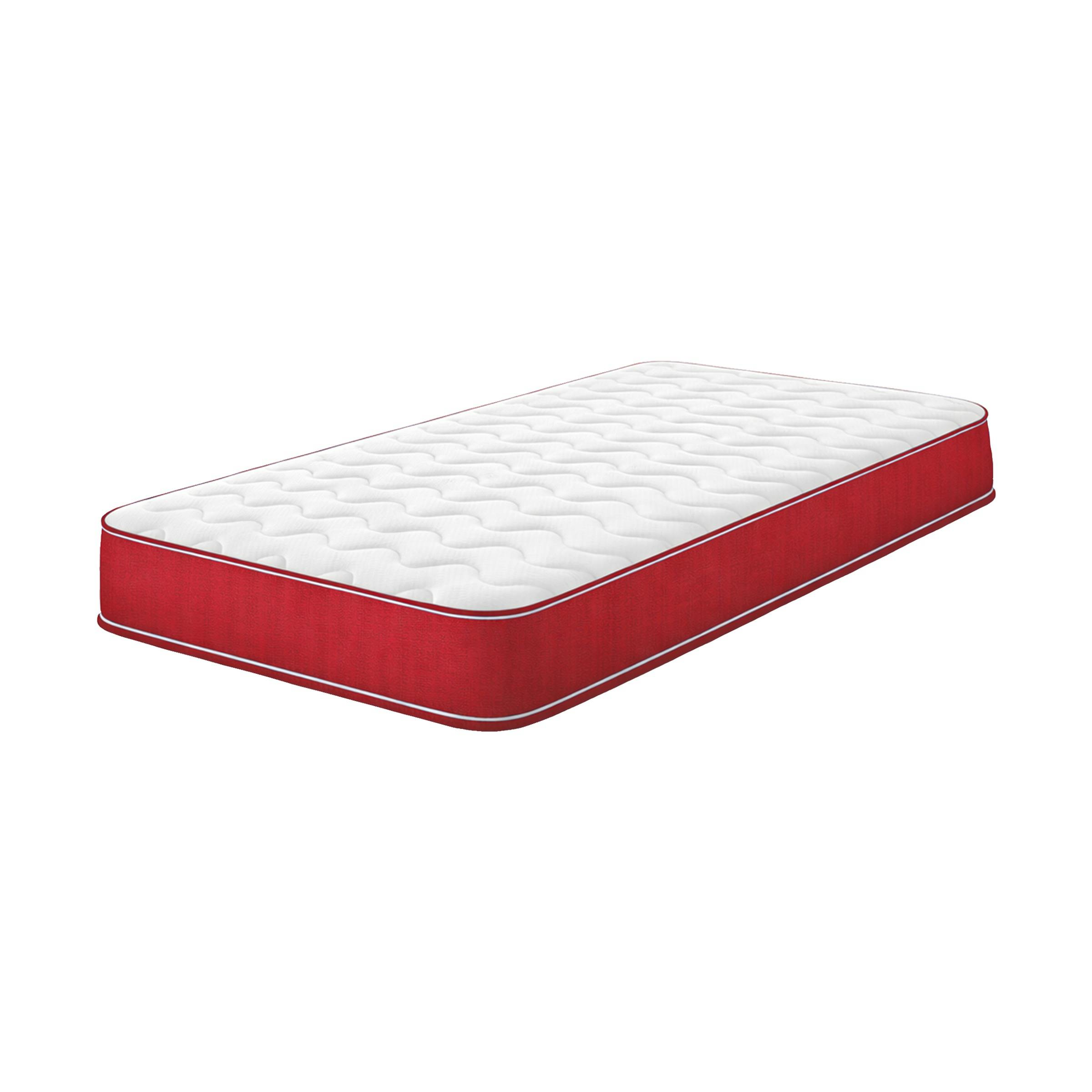 Extreme Comfort Red Shorty Memory Foam Sprung Mattress - Coil Springs & Memory Foam Layer - 1 - 3Ft Single Mattress (90Cm X 190Cm)