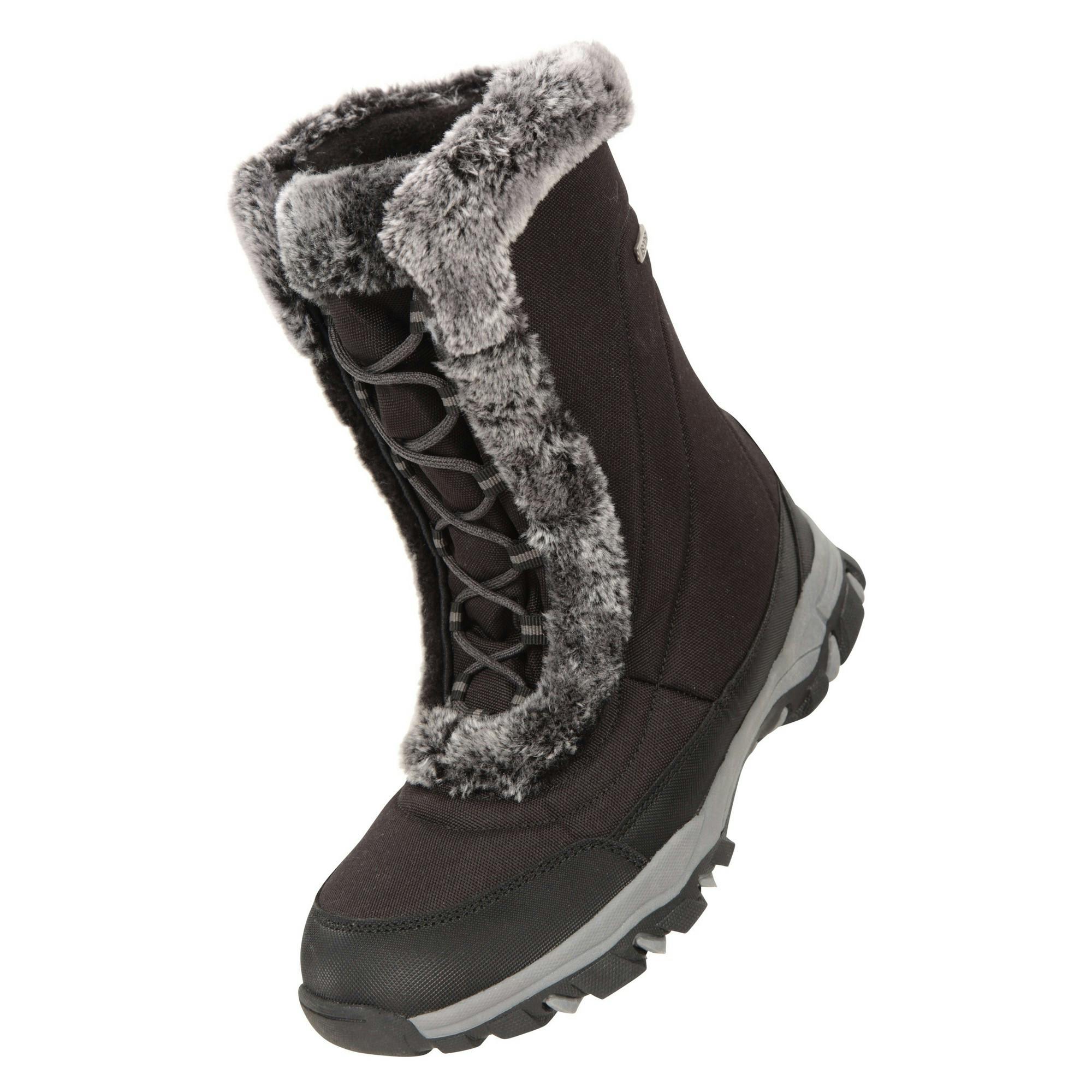 Mountain Warehouse Women's Black Ohio Snow Boots - 5 Uk - 90% Synthetic/5% Rubber/5% Thinsulate