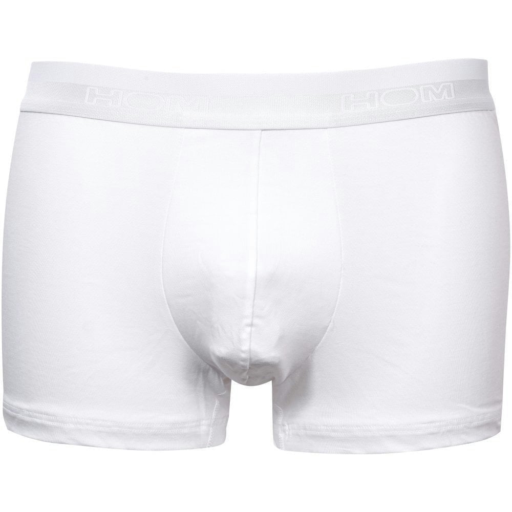 Hom Men's White Classic Cotton Modal Boxer Brief, - L
