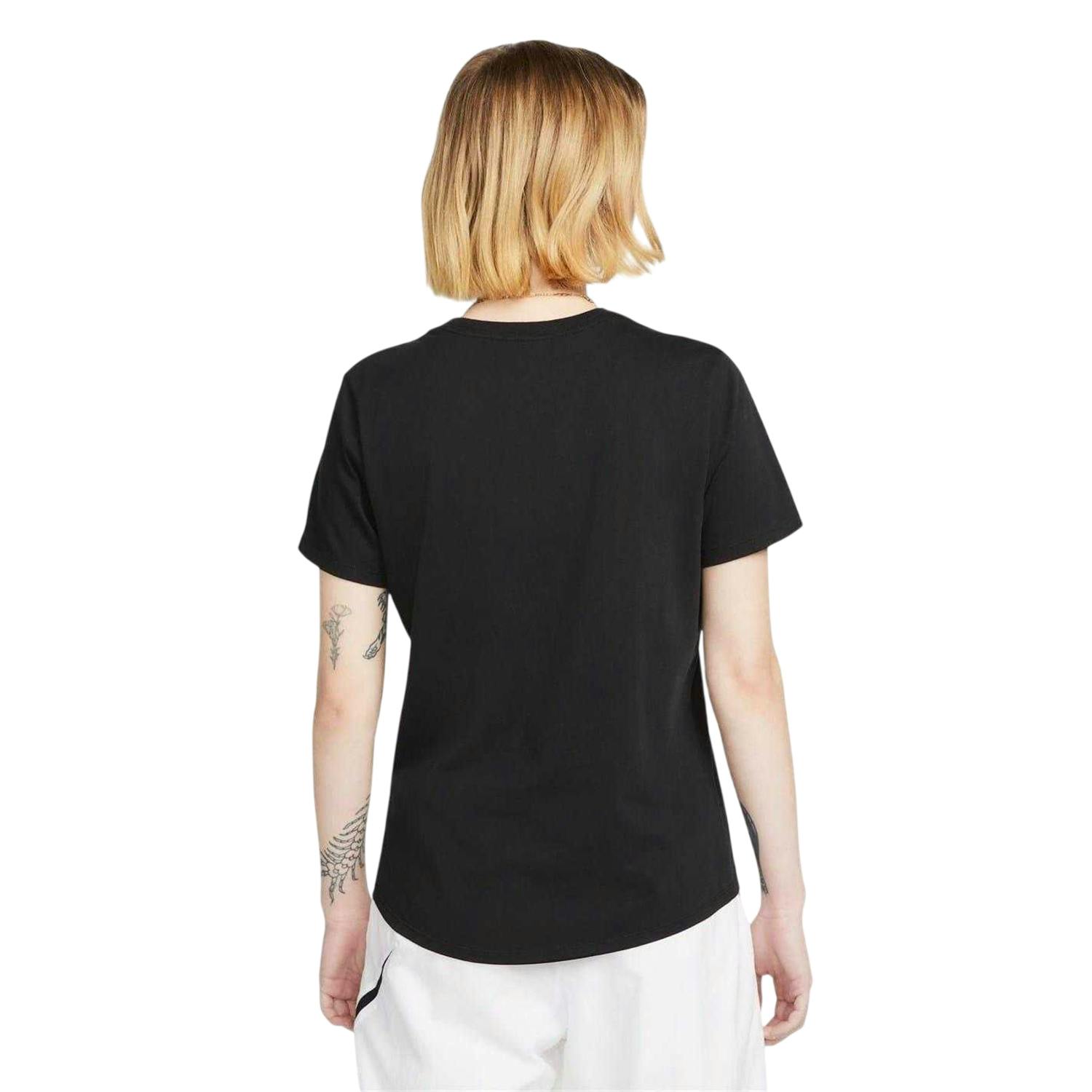 Nike Women's Black Club T-Shirt - 10 Uk - 100% Polycotton