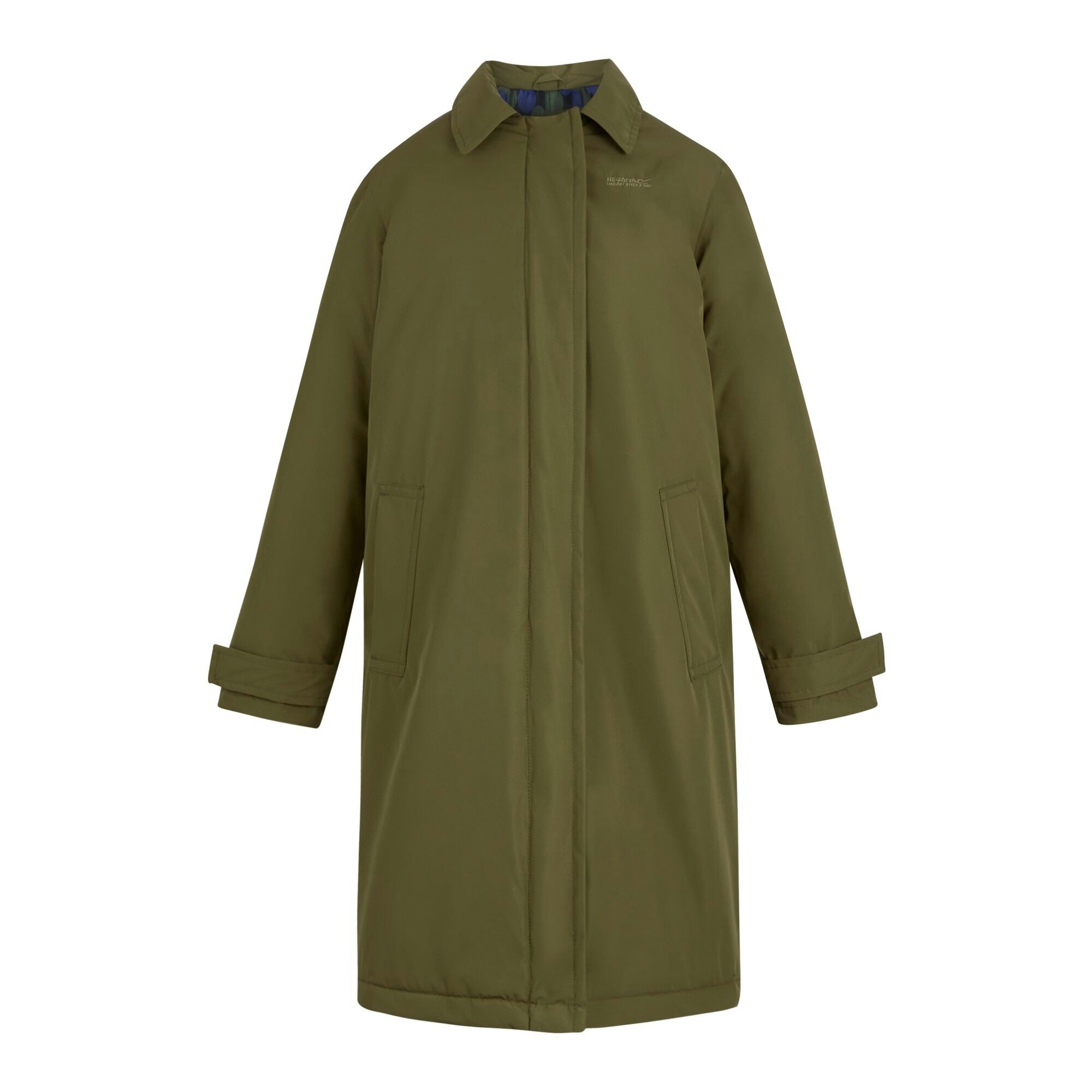 Regatta Women's Green/Blue Orla Kiely Mac Waterproof Jacket - Military - Military - 8 Uk