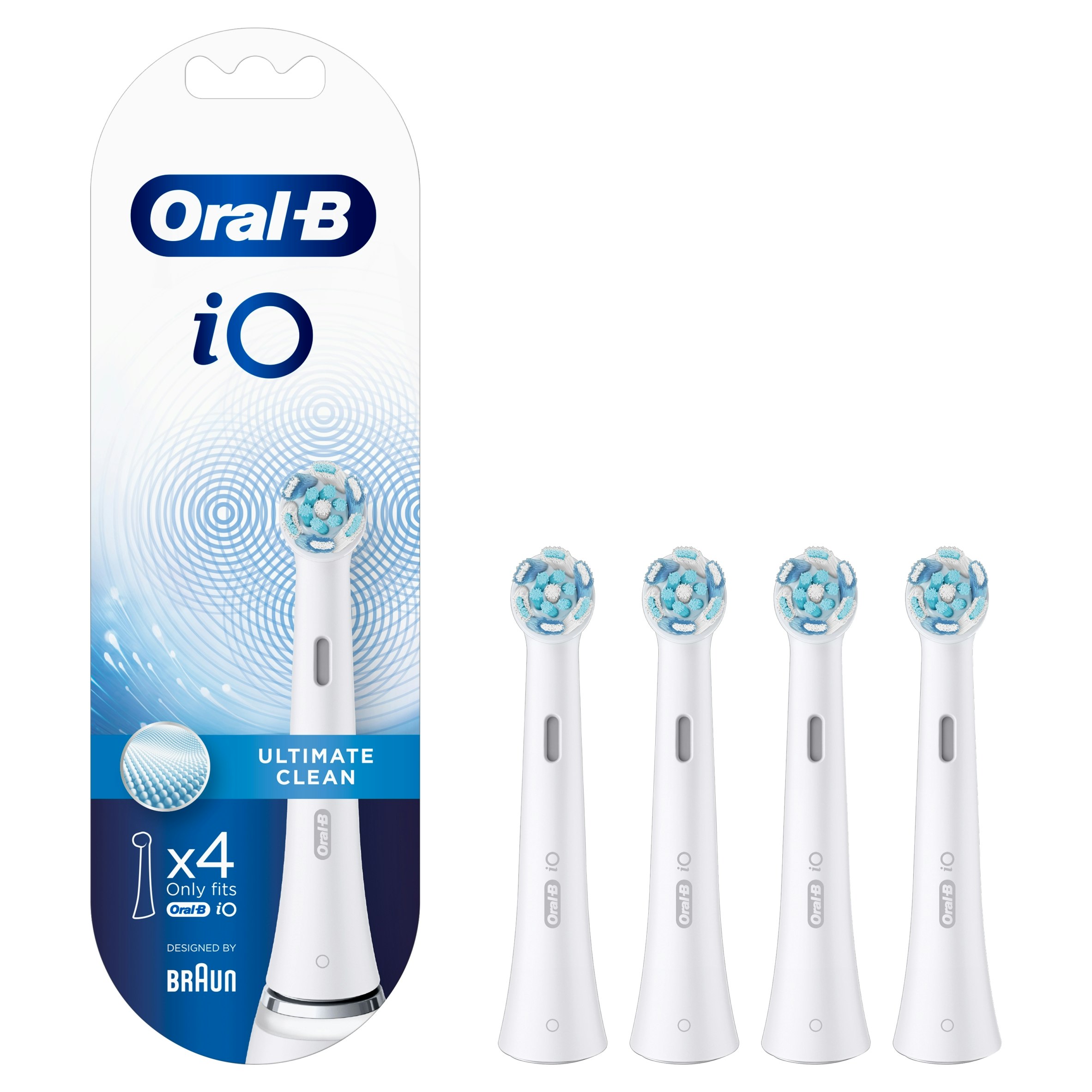 Oral-B Io Ultimate Clean Toothbrush Heads, Pack Of 4 Counts Adult