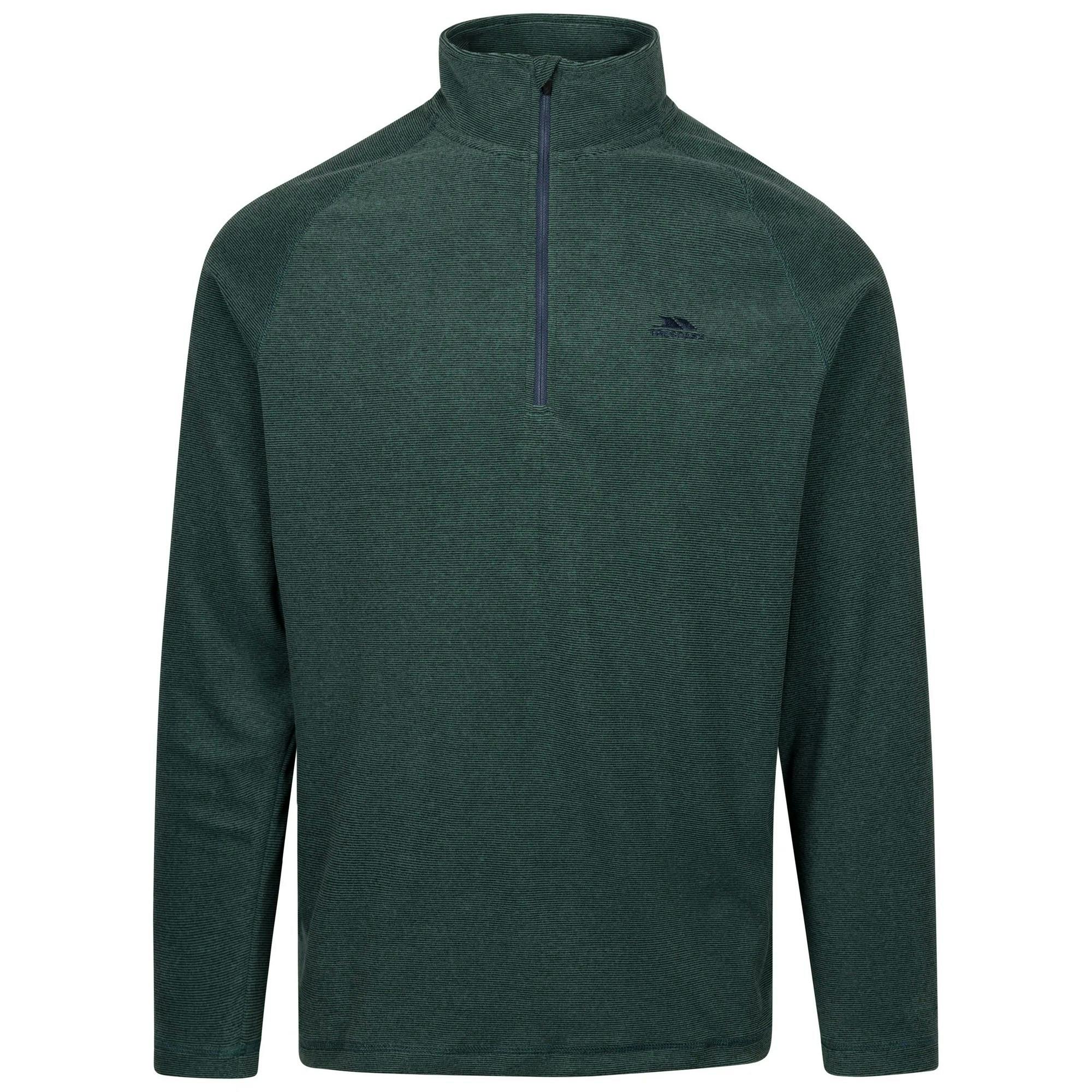 Trespass Men's Keynote Anti Pilling 1/4 Zip Fleece Top - Pine - S - Pine - 100% Polyester