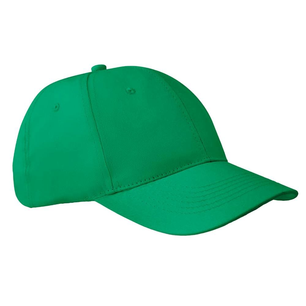 Midocean Green Basie 6 Panel Baseball Cap - One Size - 100% Mixed