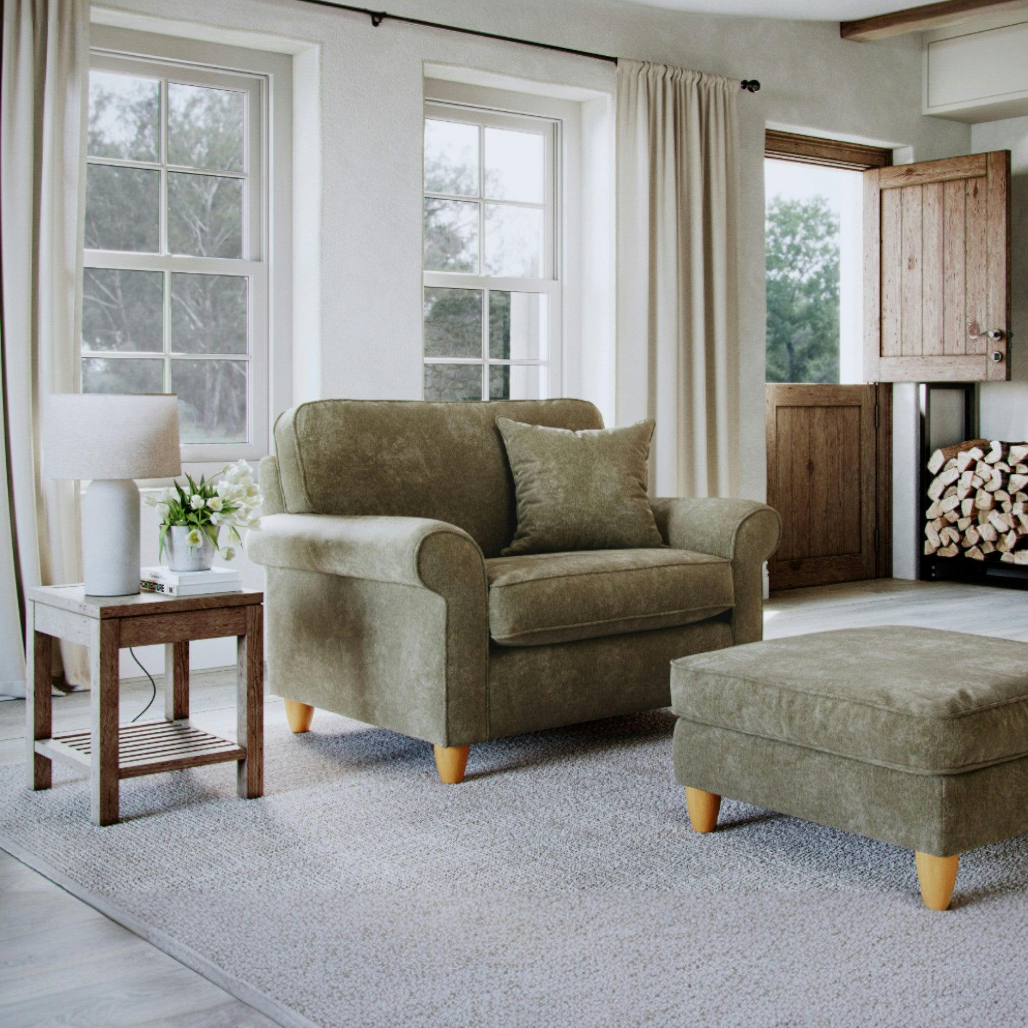 The Great Sofa Company Abingdon Snuggle Chair - Winter Moss