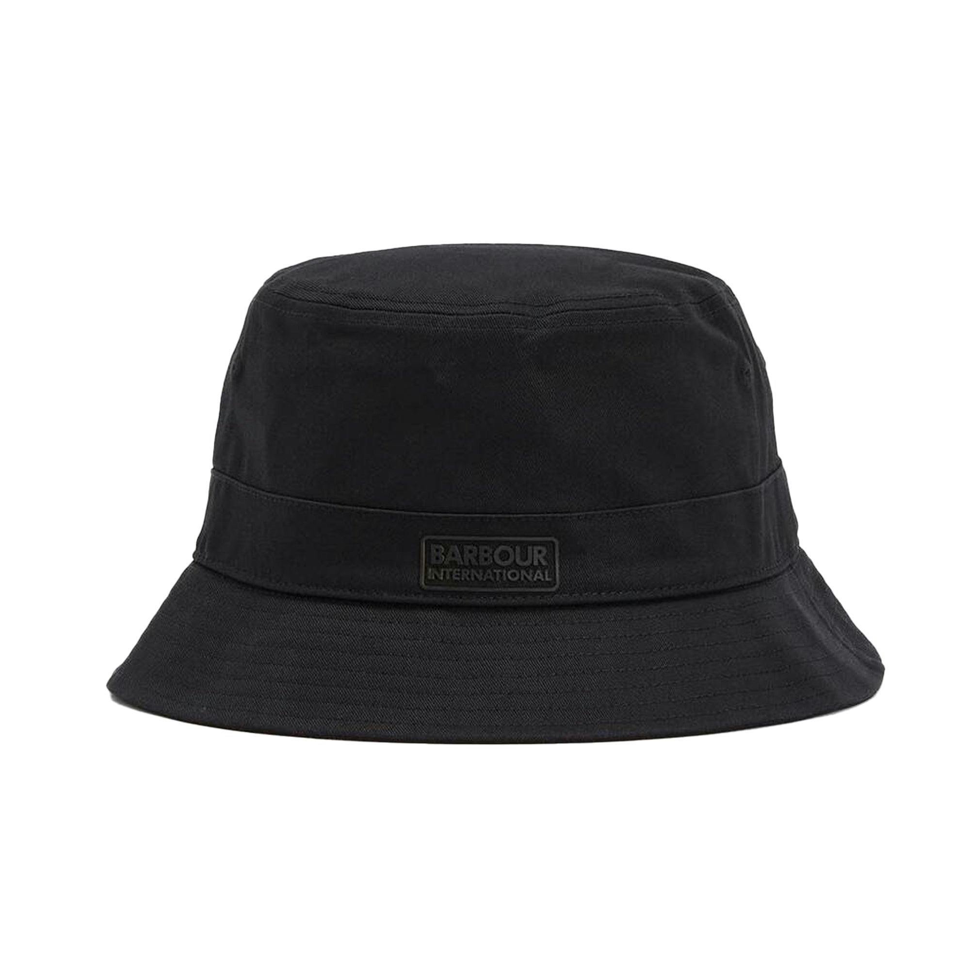 Barbour Black International Norton Drill Bucket Hat /Shadow - L