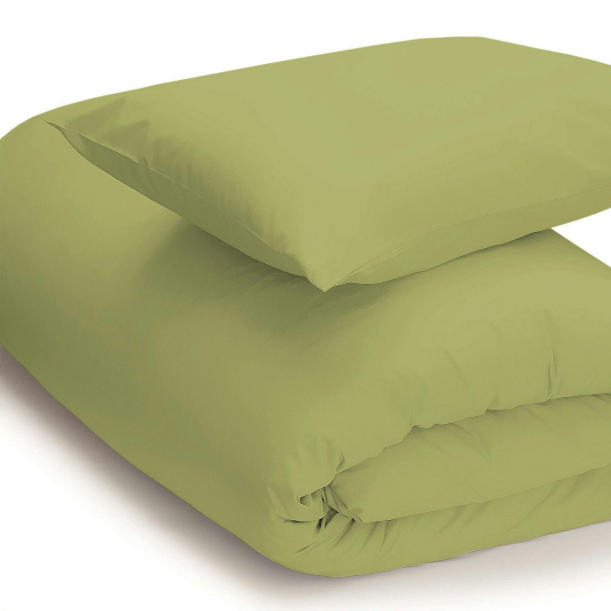 Belledorm Easycare Percale Duvet Cover - Olive - Superking - Olive - 50% Cotton/50% Polyester