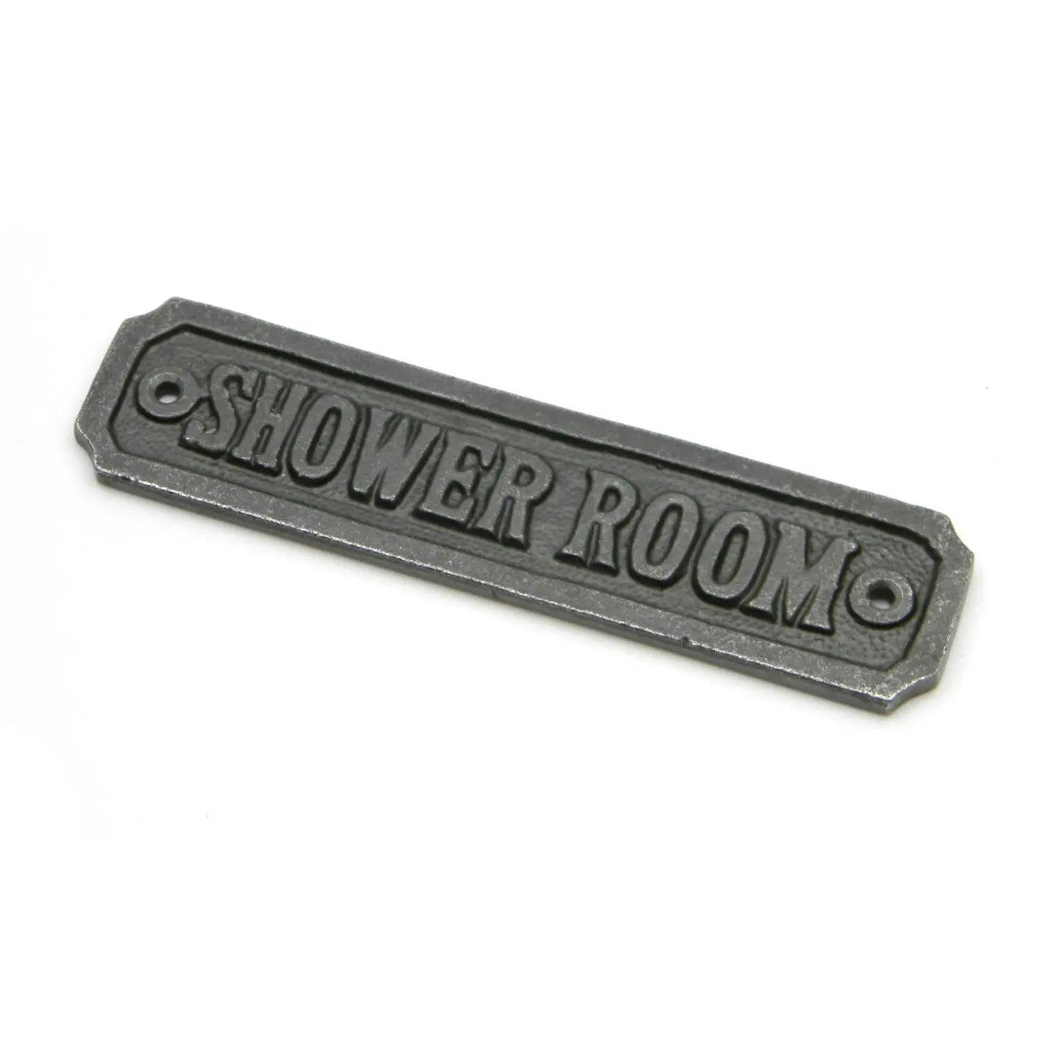 Shower Room Sign - Antique Cast Iron Plaque 145mm x 35mm - Vintage Door Sign - Image 2