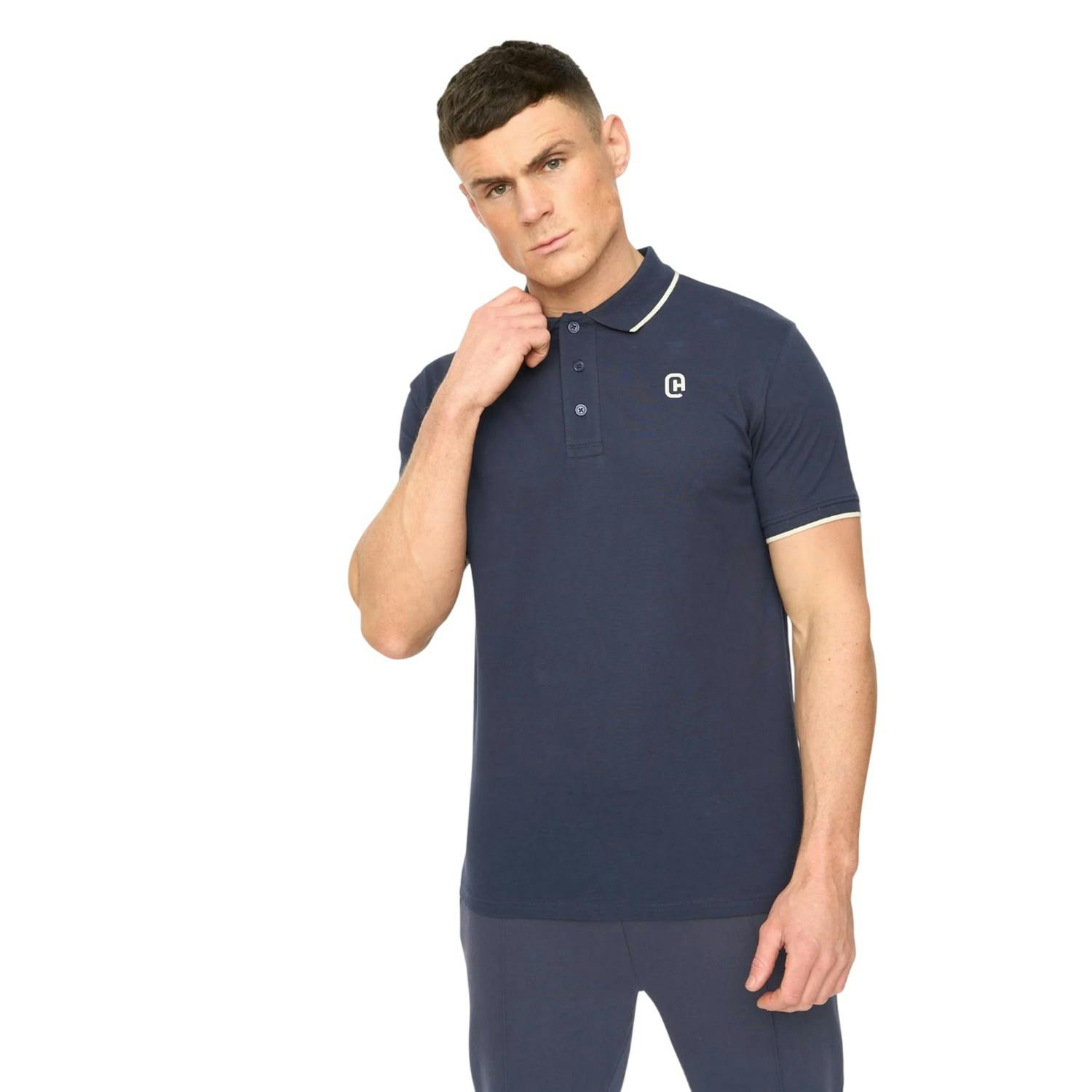 Crosshatch Men's Crufton Polo Shirt - Navy - Xl - Navy - 100% Cotton