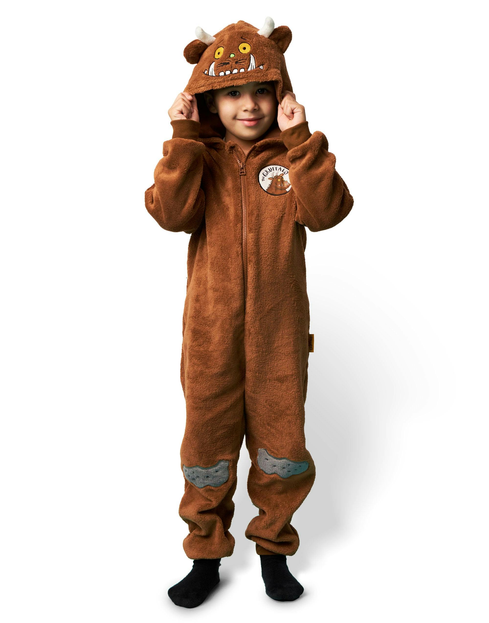 Vanilla Underground Unisex Brown Gruffalo & Friends Kids Character Onesie - 7-8 Years