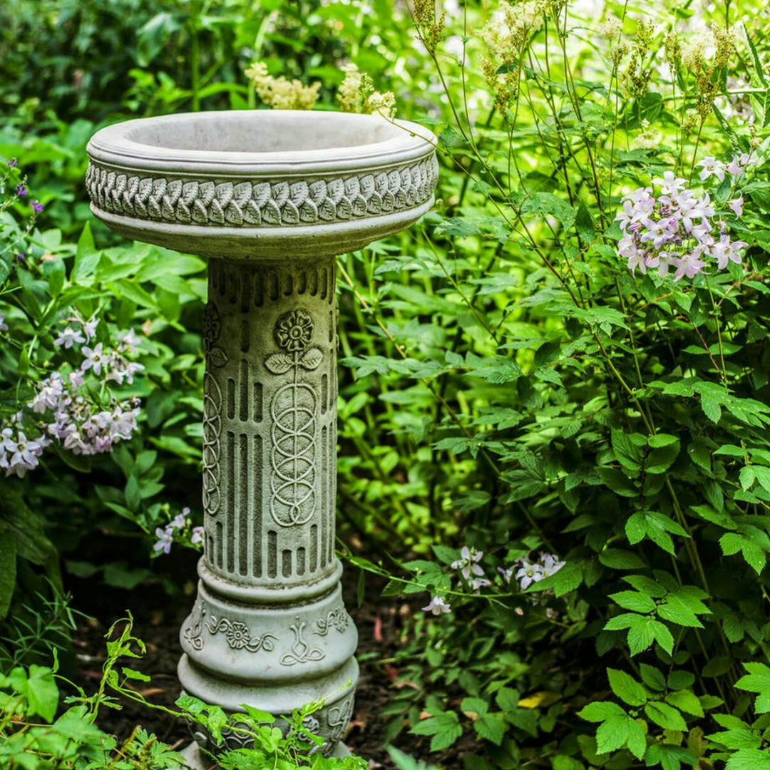 Rackhams Sunflower Design Tall Birdbath