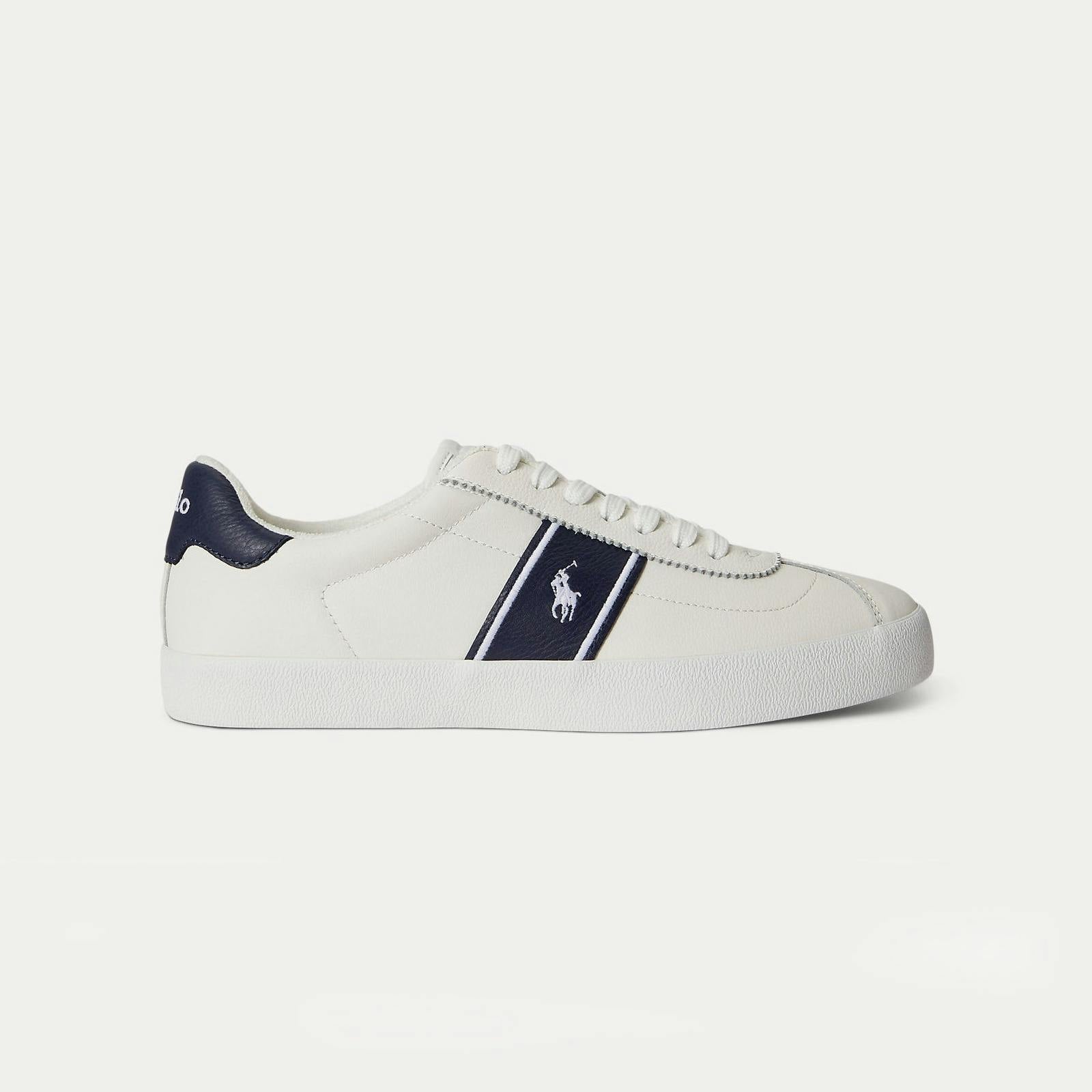 Polo Ralph Lauren White Court Vlc Pp Court Trainers In - Uk 10