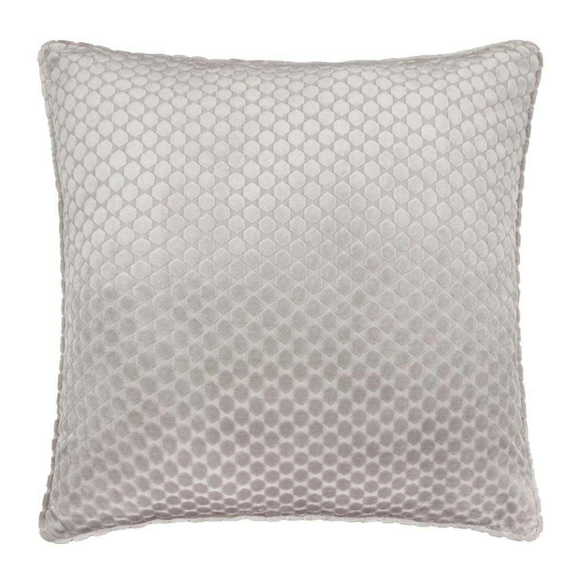 Paoletti Silver Neptune Velvet Cushion Cover - 50Cm X 50Cm - 100% Polyester