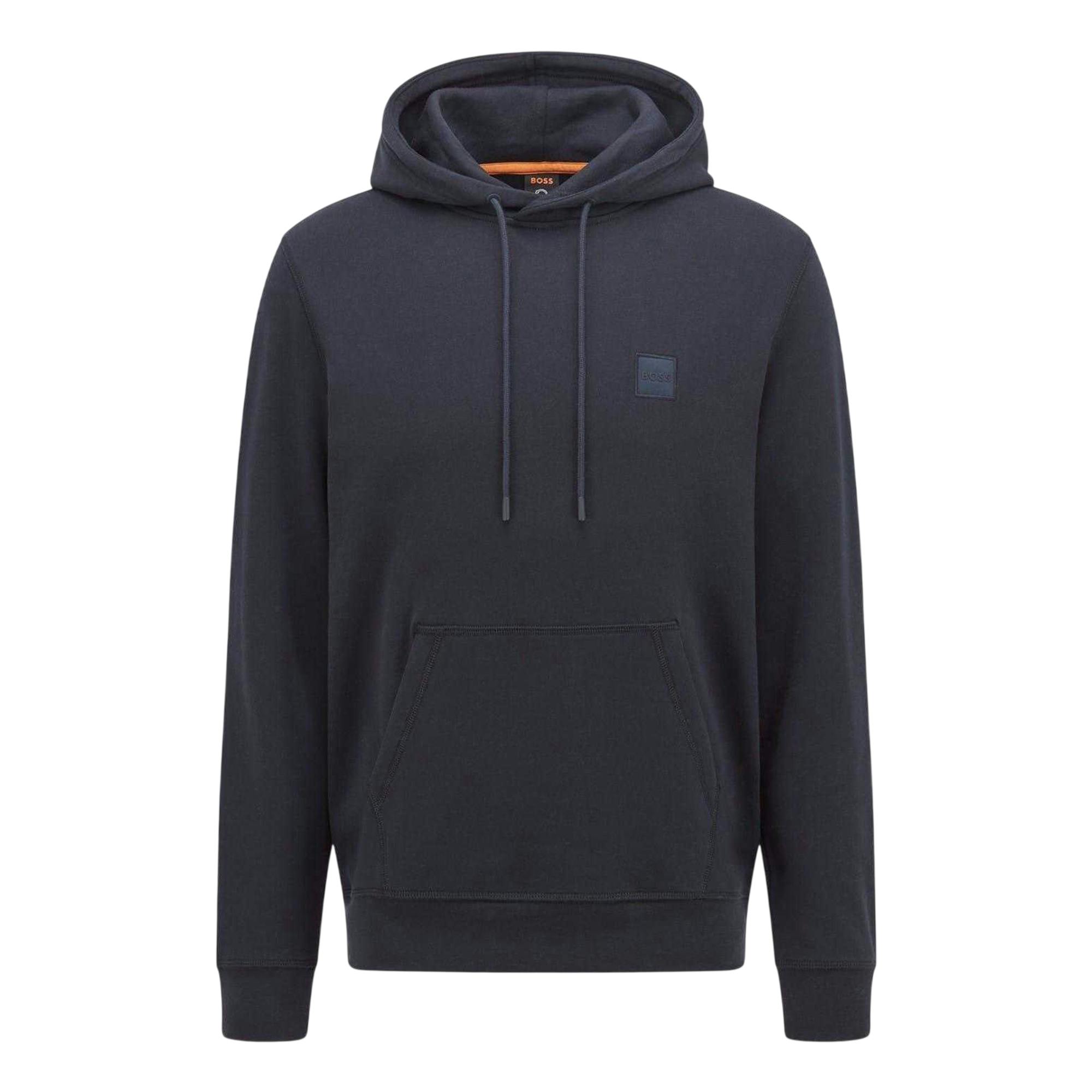 Boss Men's Wetalk Pullover Hoodie - Navy - Xl - Navy - 100% Cotton
