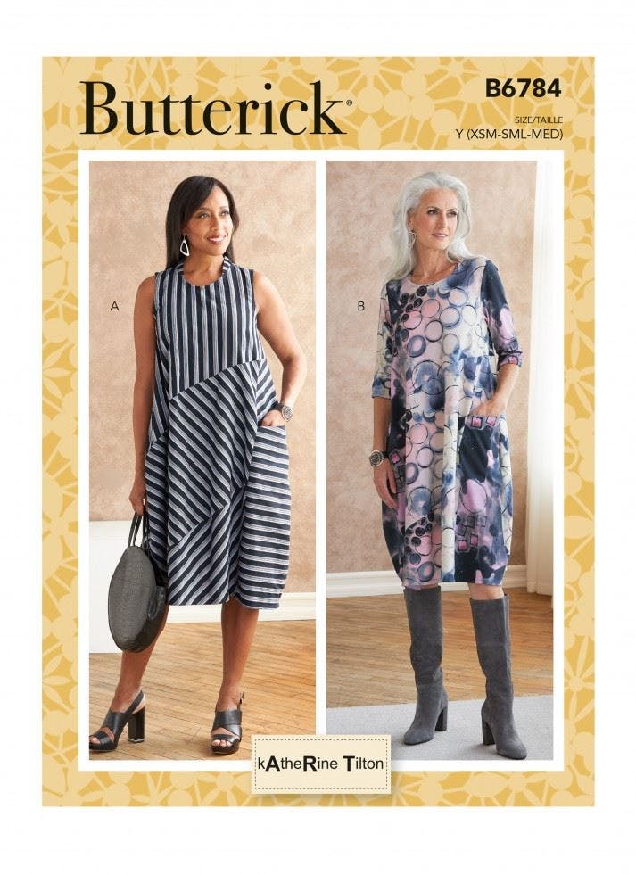 Butterick Women's Sewing Pattern 6784, Dresses For Y (Xs-S-M) - Intermediate - Y (Xs-S-M)