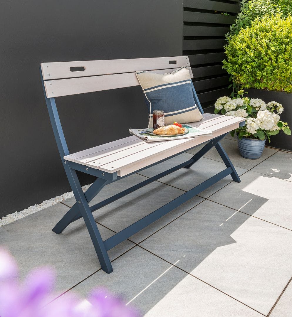 Norfolk Leisure Blue Florenity Folding Bench