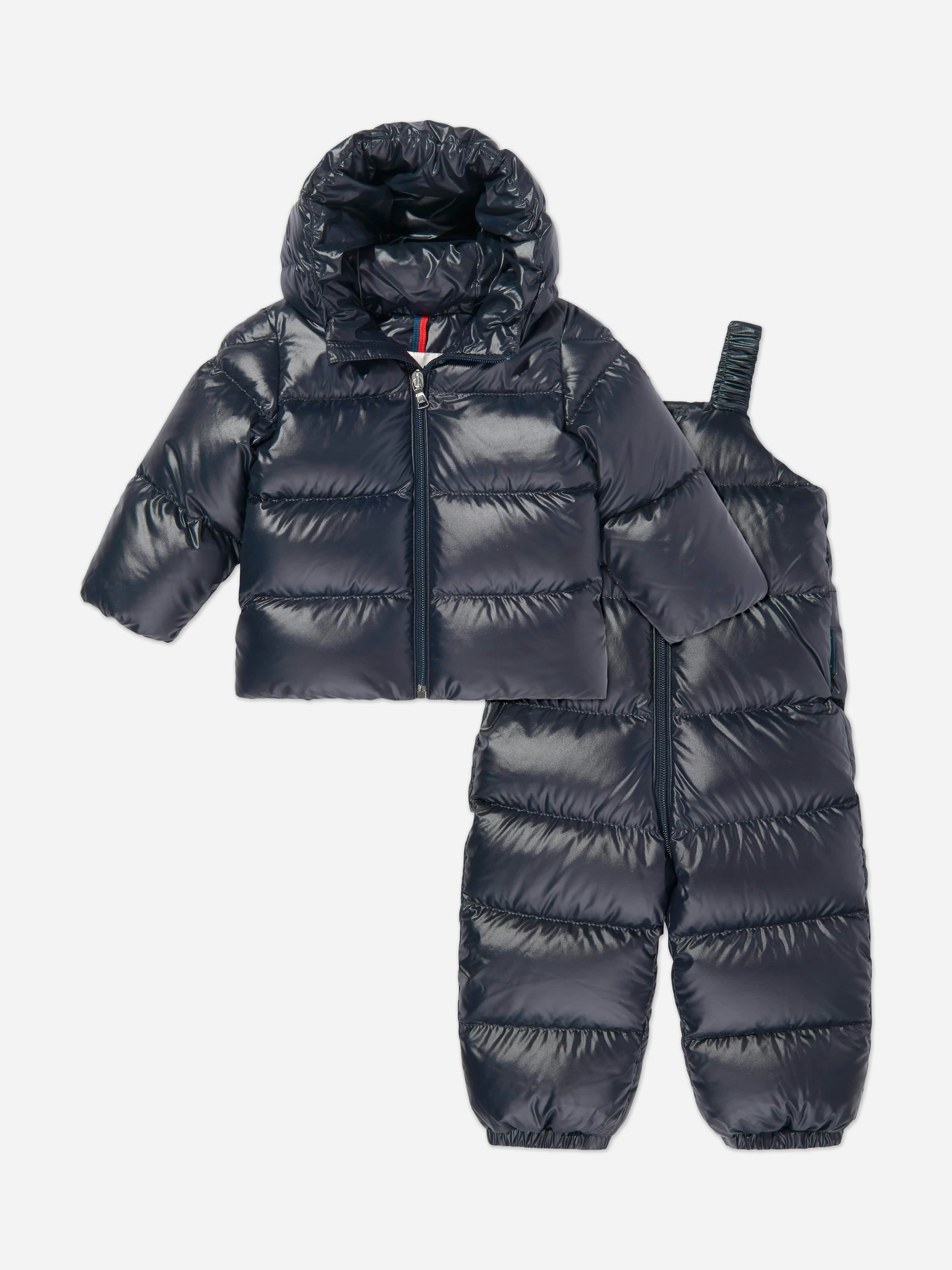 Moncler Enfant Blue Baby Down Padded Snowsuit In Navy - 9 - 12 Mths