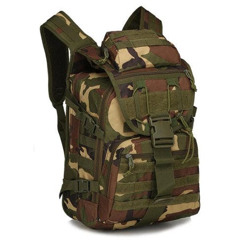 Coolandnew 40L A45329 - Molle Tactical Backpack - Woodland