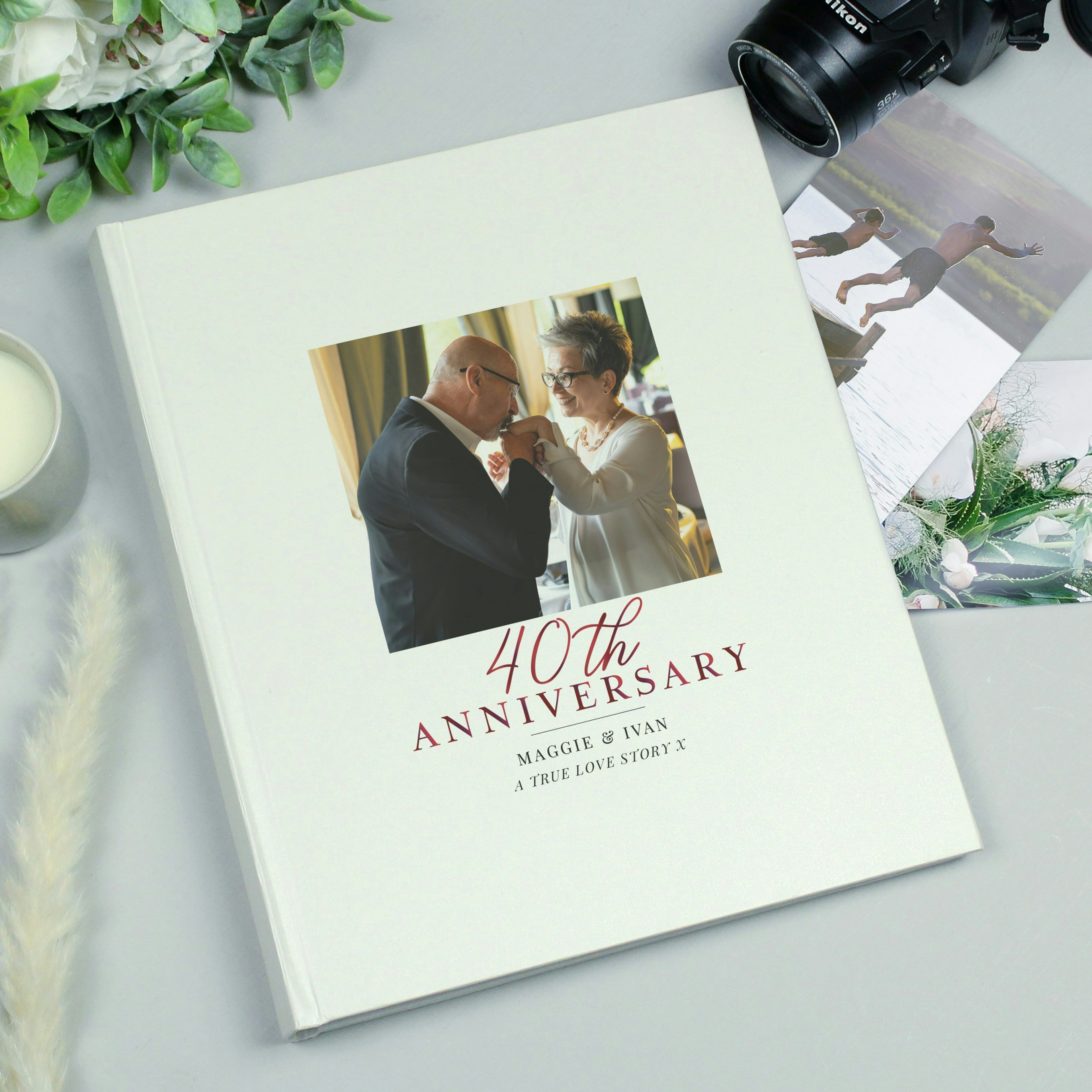 Personalised Memento Company Personalised Photo Upload 40Th Anniversary Traditional Photo Album