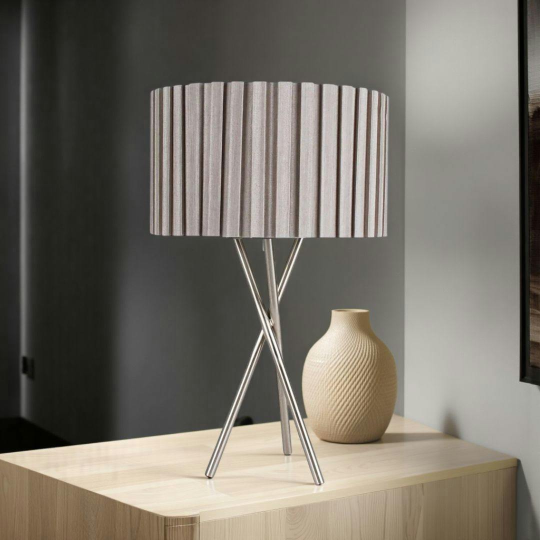 Rackhams Light Sabella 43Cm Table Lamp Satin Nickel