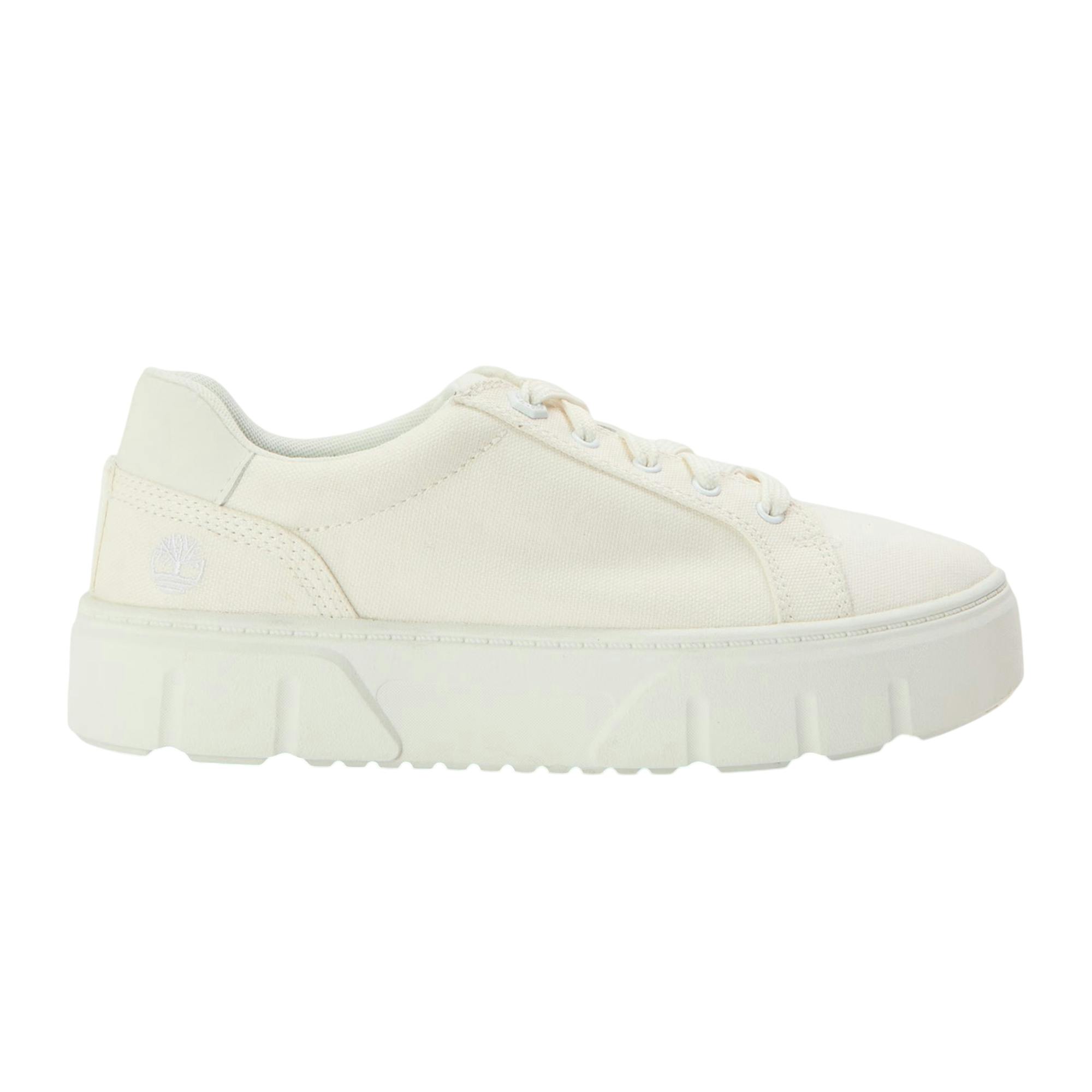 Timberland Women's White Laurel Court Leather Platform Trainers - 6.5 Uk - 100% Mixed