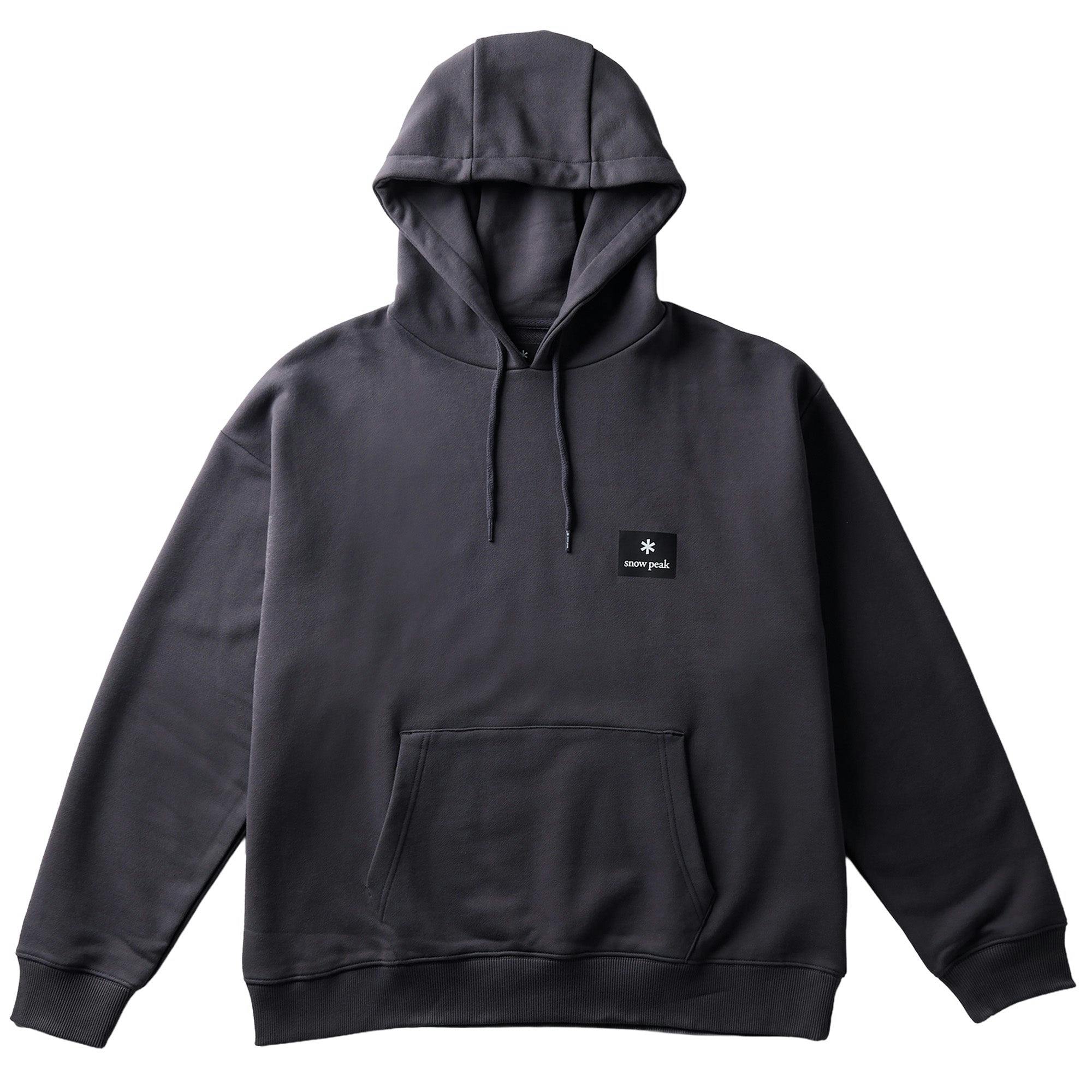 Snow Peak Nsd Square Logo Hoodie - Charcoal - X-Large
