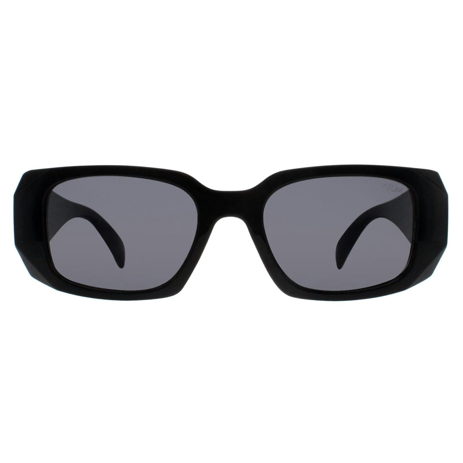 Atum Women's Black Rectangle Shiny Smoke Grey Nyx - Image 3
