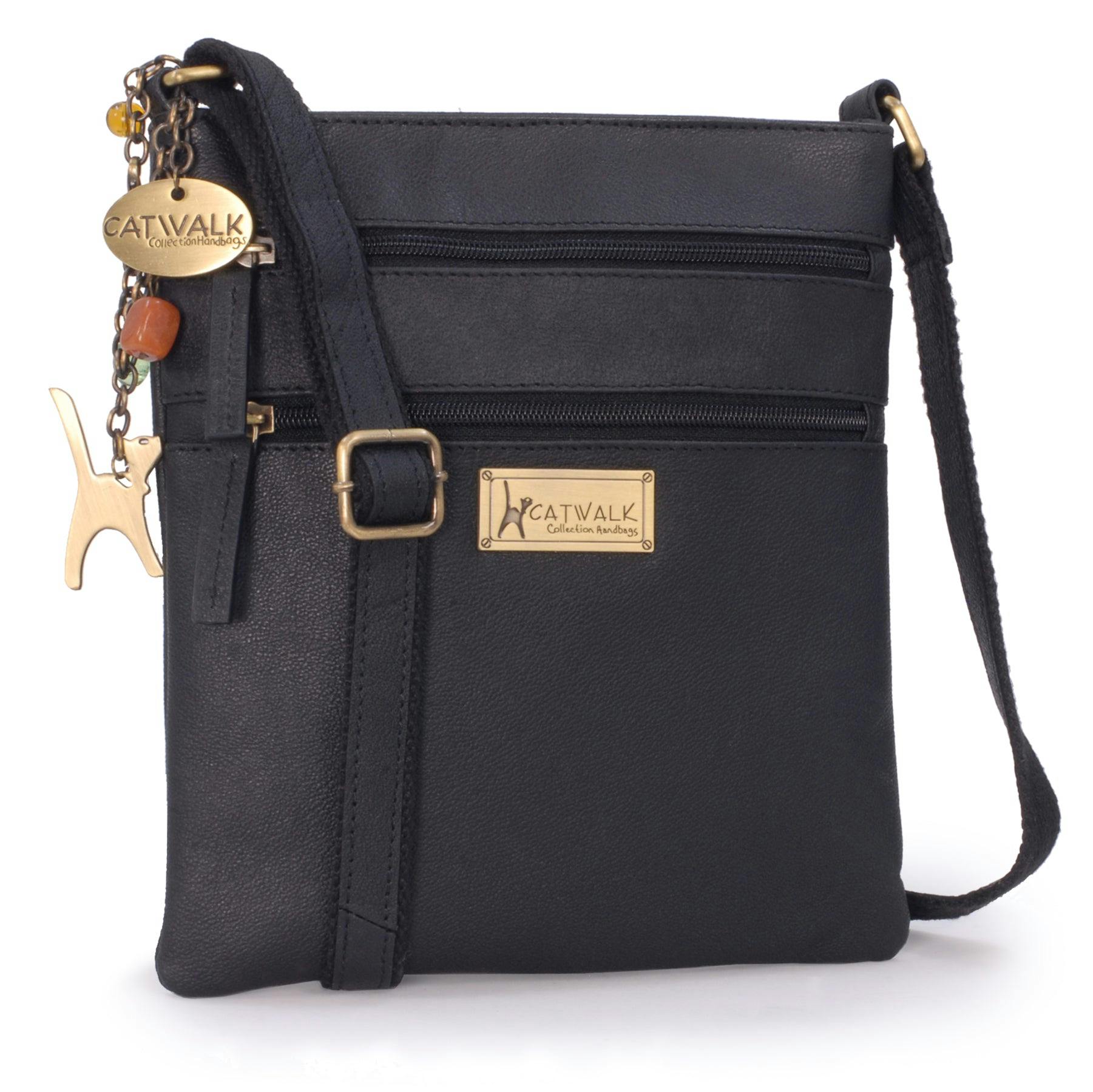 Catwalk Collection Handbags Black Nadine - Crossbody Bag