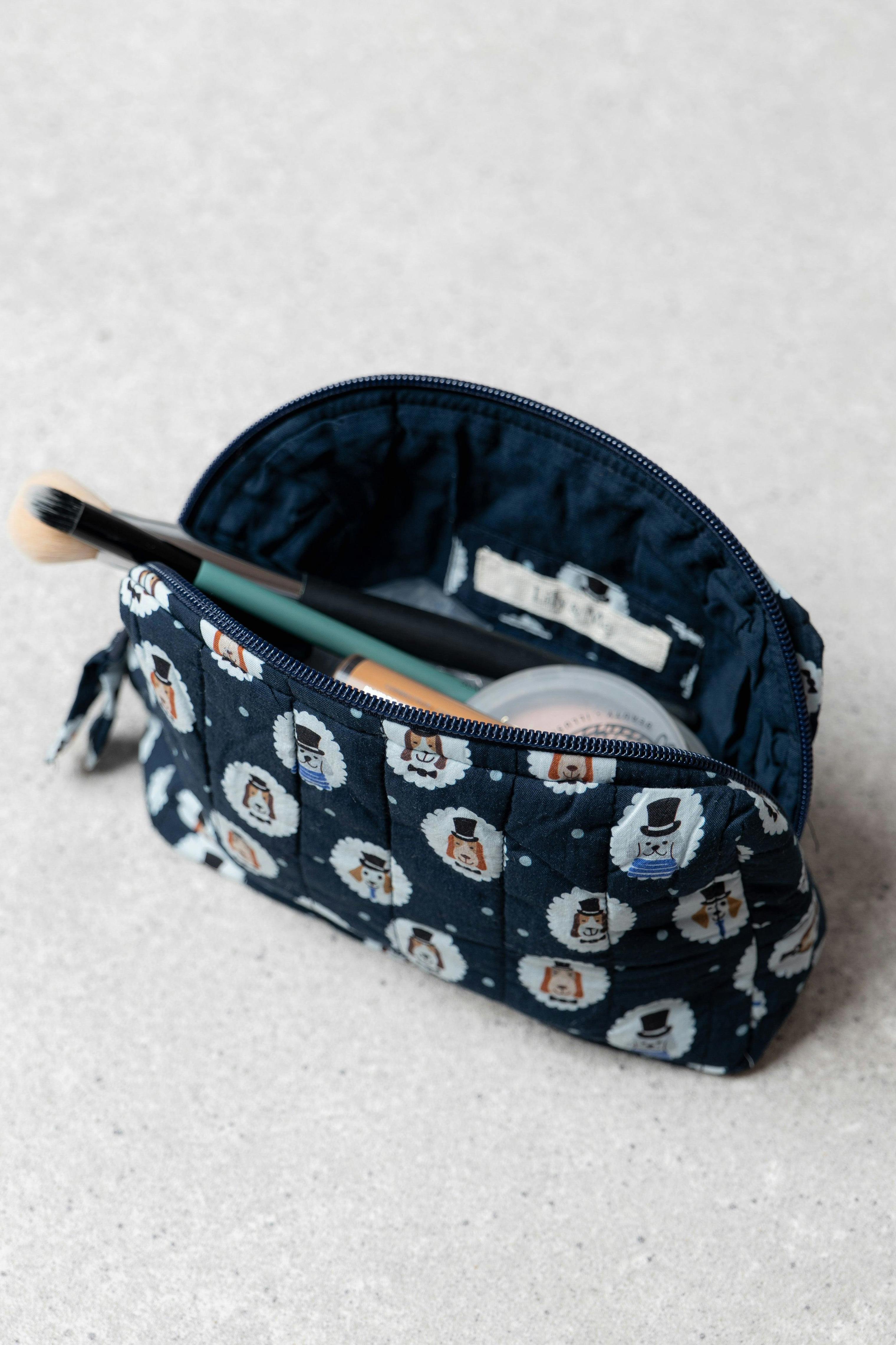 Lily & Me Dapper Cosmetics Zip Bag - Navy - One Size