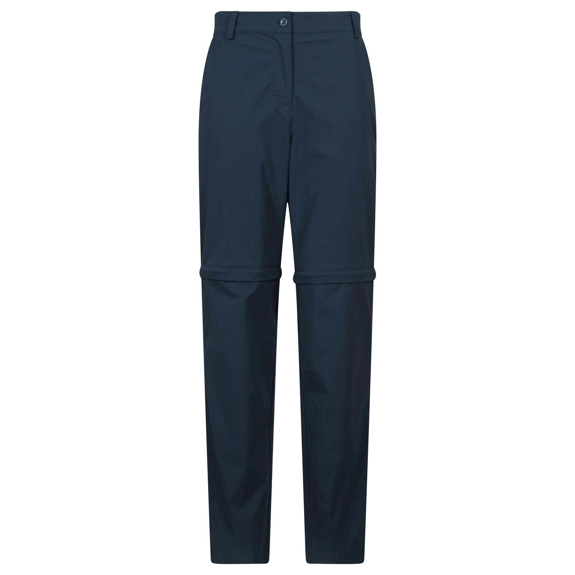 Mountain Warehouse Women's Delta Stretch Zip-Off Trousers - Navy - 16 Uk - Navy - 95% Polyamide/5% Elastane