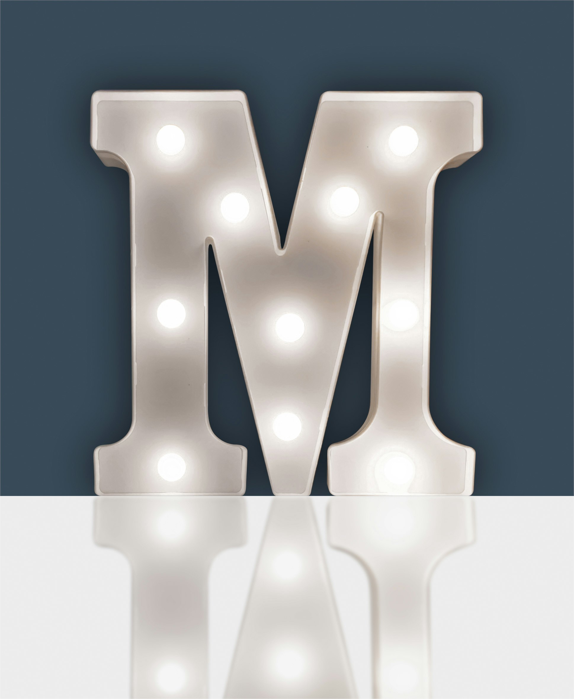St Helens Light Battery Operated 3D Led Letter M