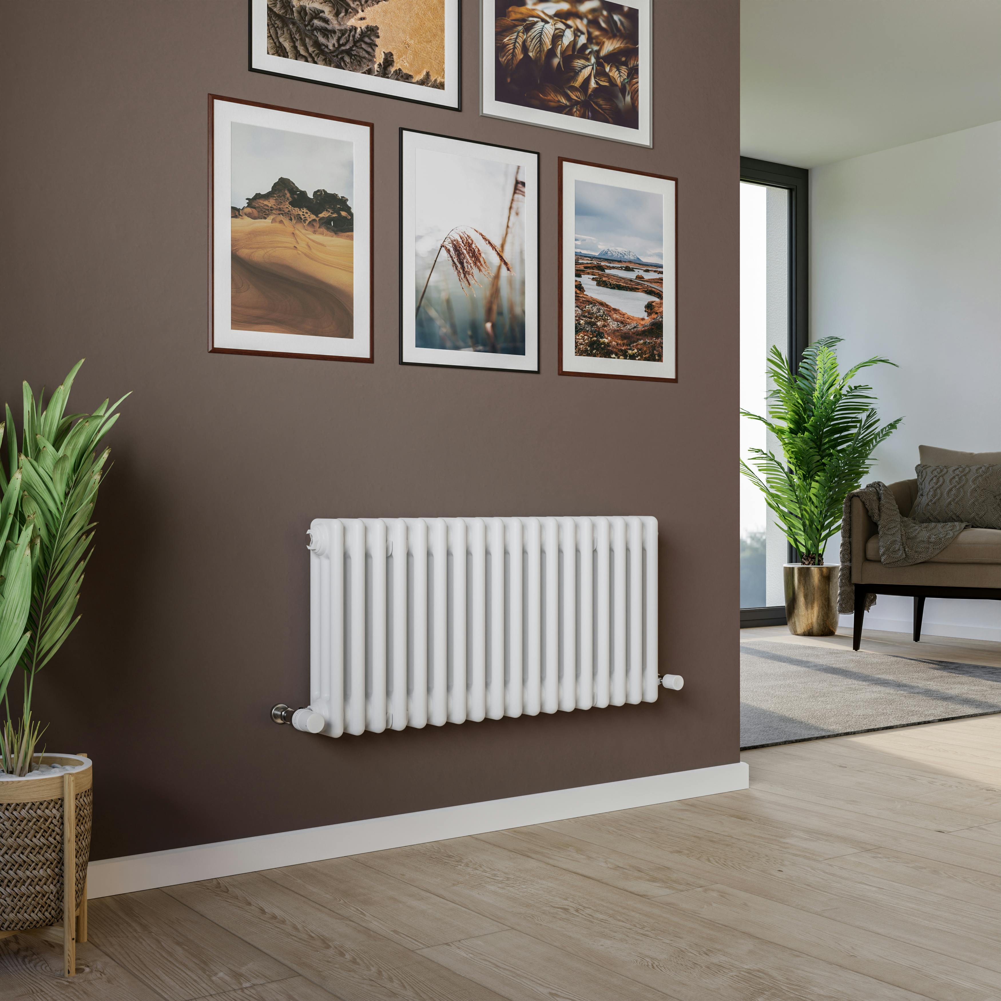 Agadon White Kylo 3 Column Traditional Radiator - 400 X 830