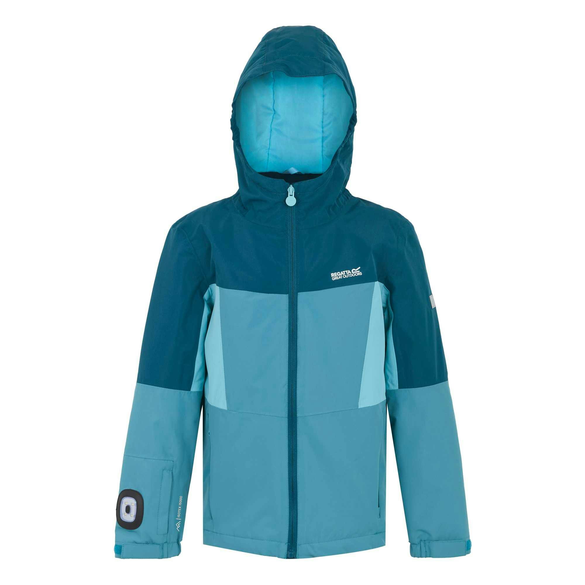 Regatta Blue Kids Beamz Insulated Waterproof Jacket - 13 Years - 100% Polyester