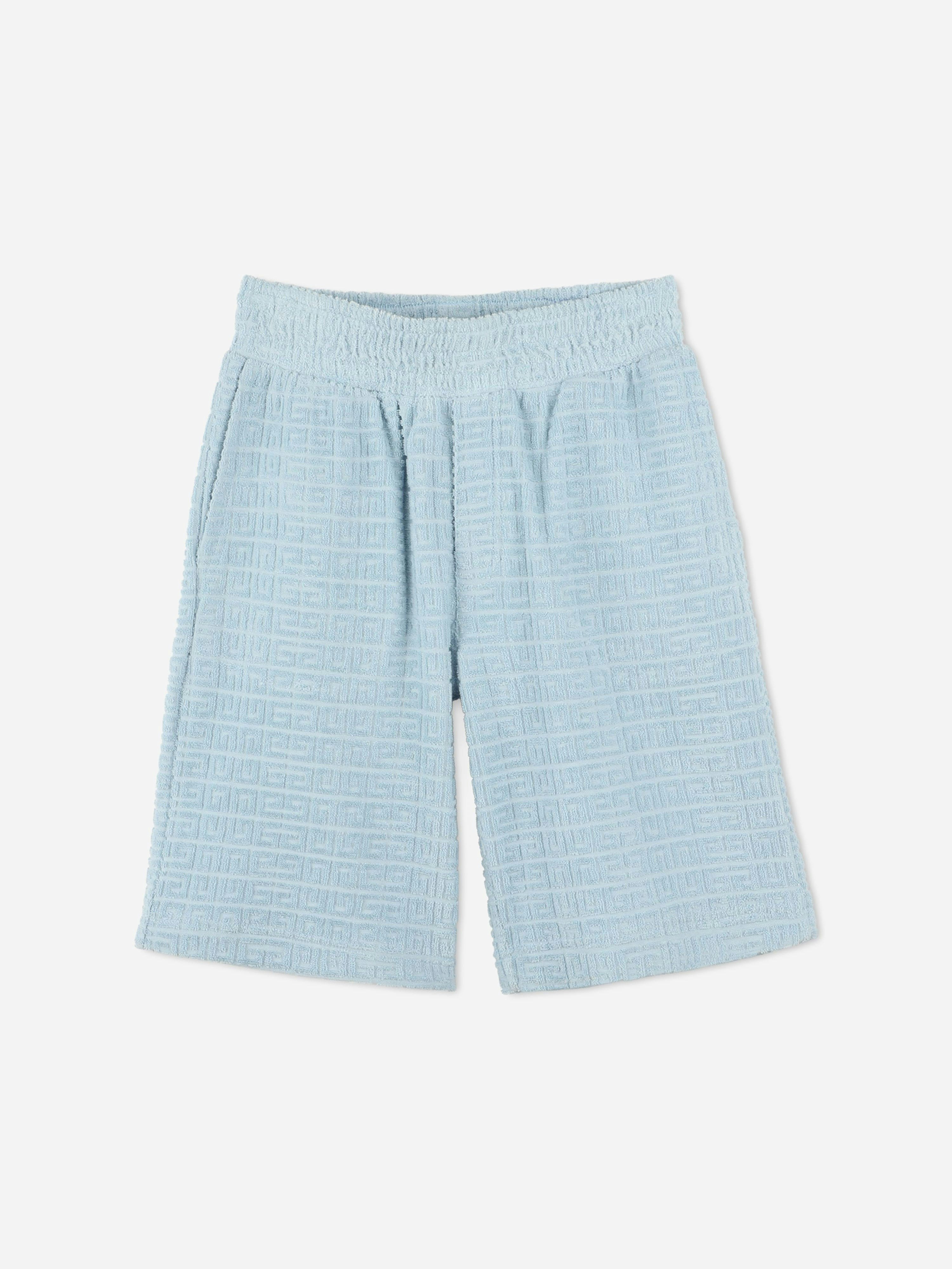Givenchy Boys Blue 4G Jacquard Shorts In - 5 Yrs