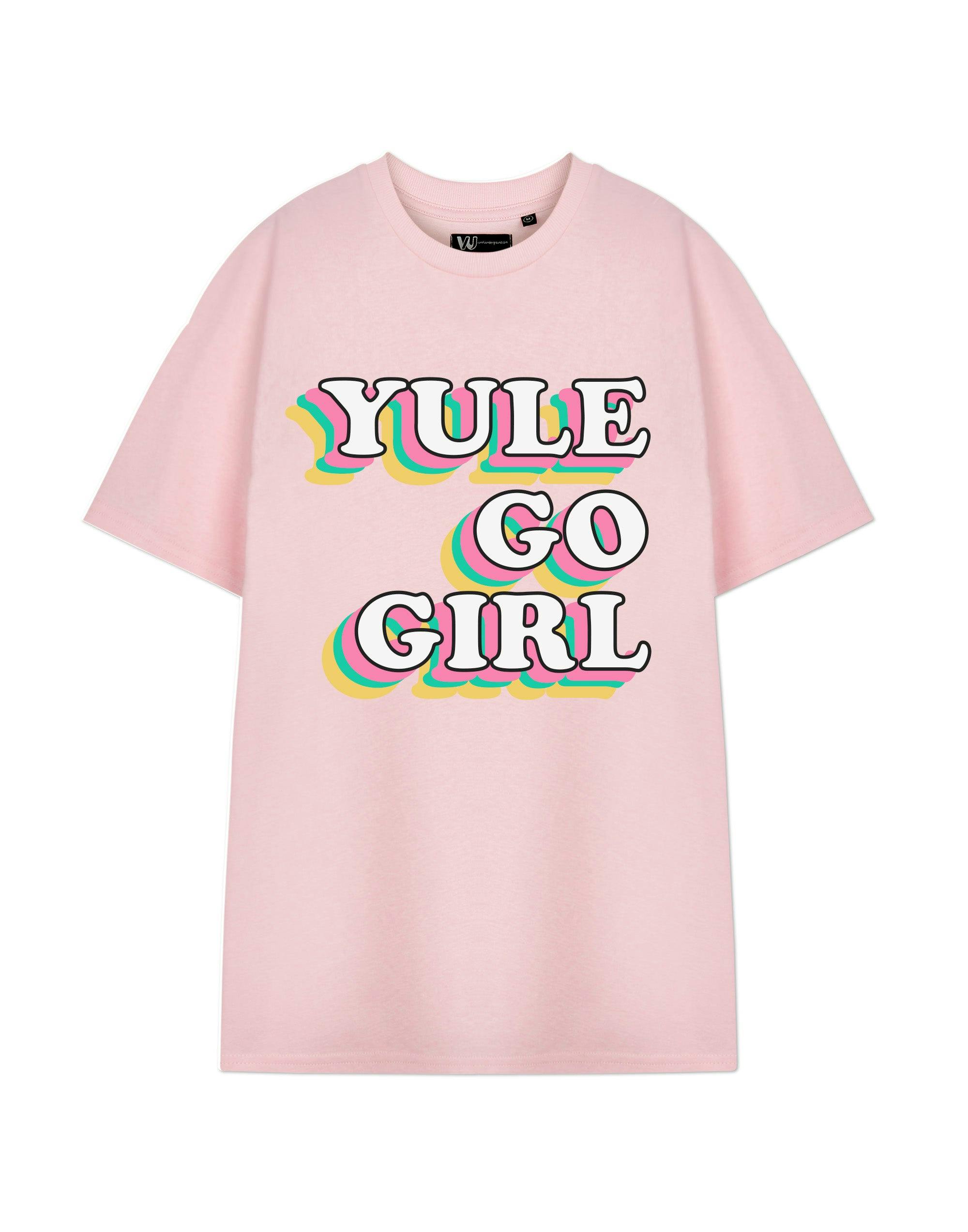 Vanilla Underground Unisex Pink Show Me The Merch Yule Go Girl Short Sleeved T-Shirt - X-Large