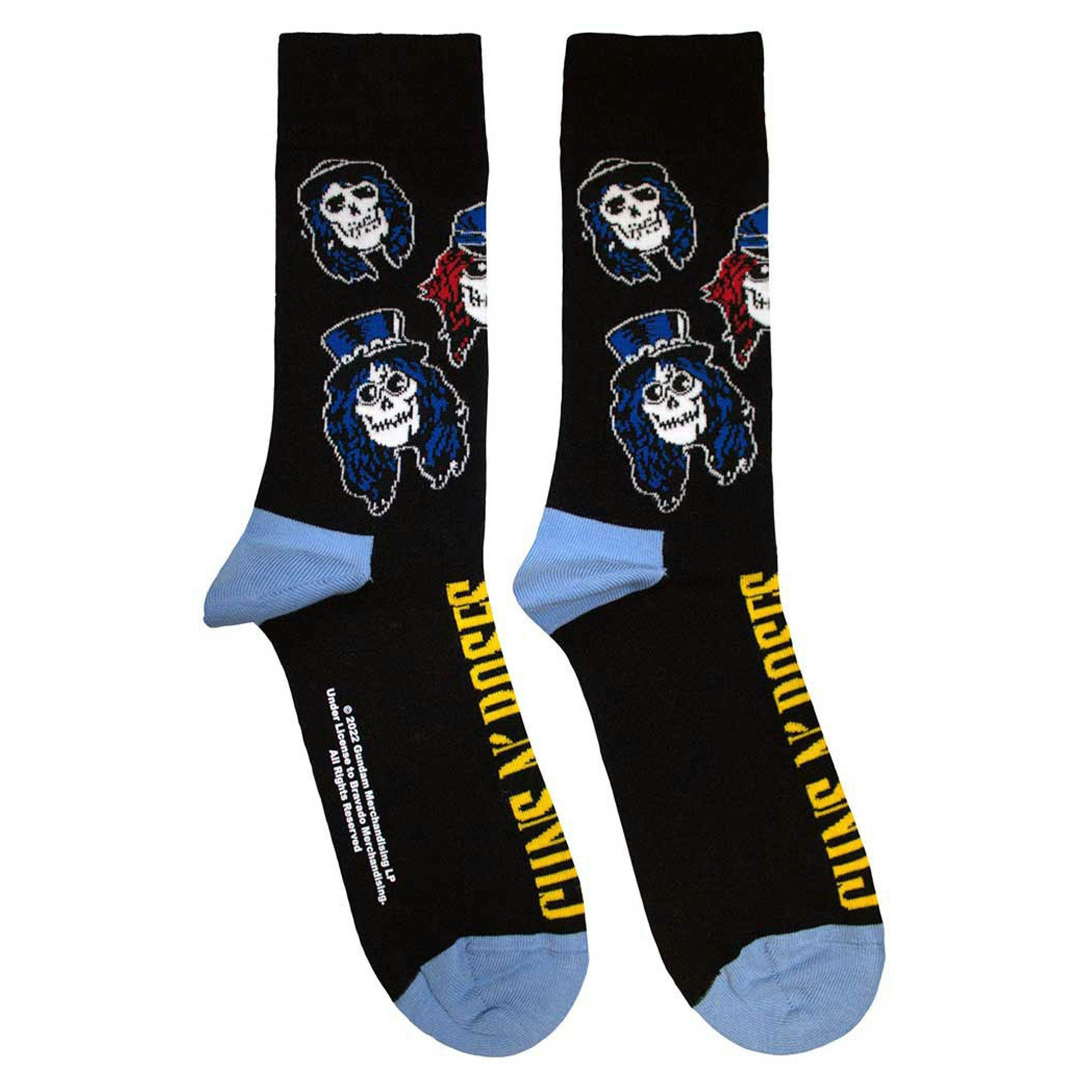 Paradiso Clothing Women's Guns N' Roses Skulls Band Ankle Socks