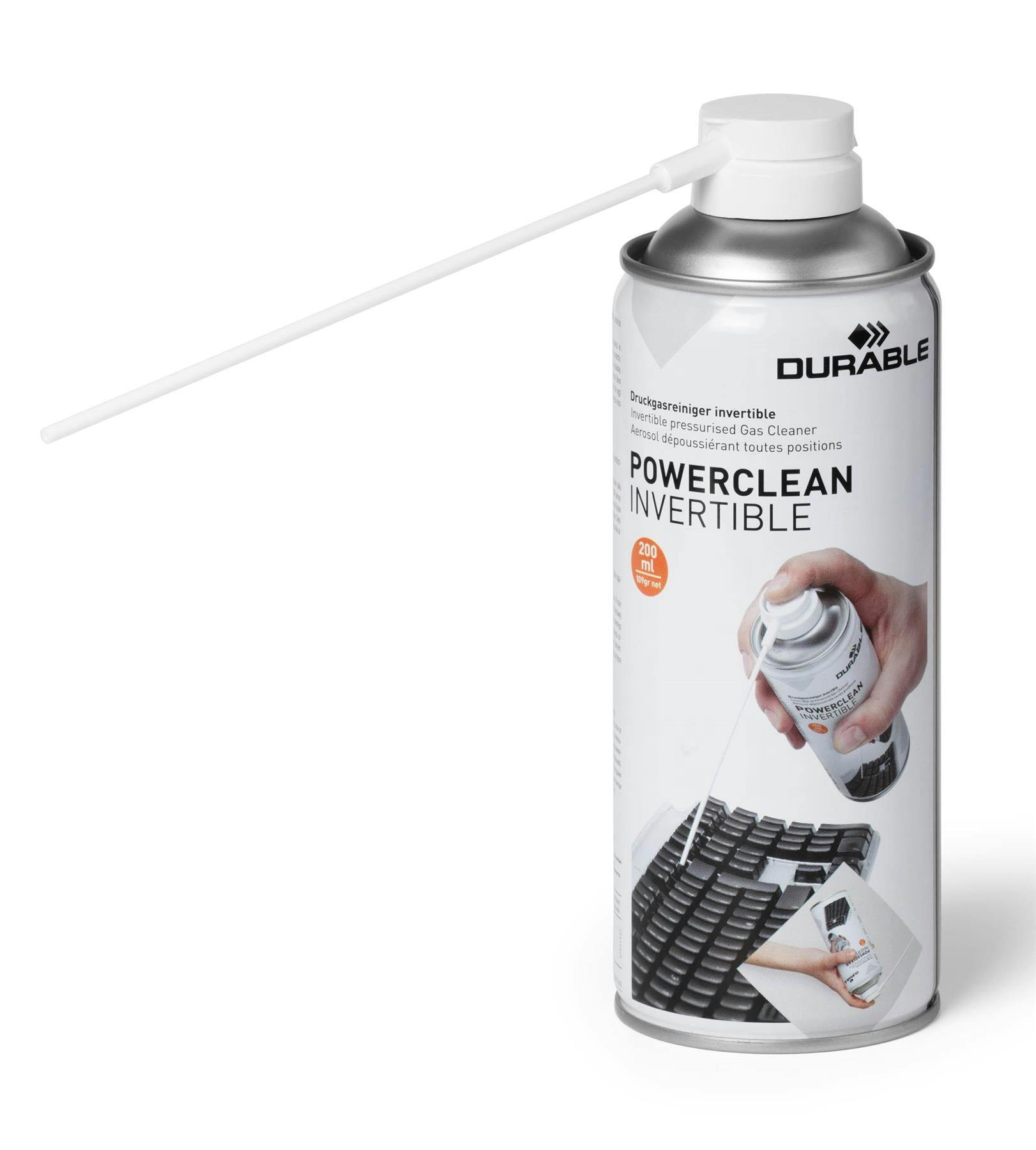 Durable POWERCLEAN Invertible Compressed Air Duster Keyboard PC Cleaner | 200ml - Image 10