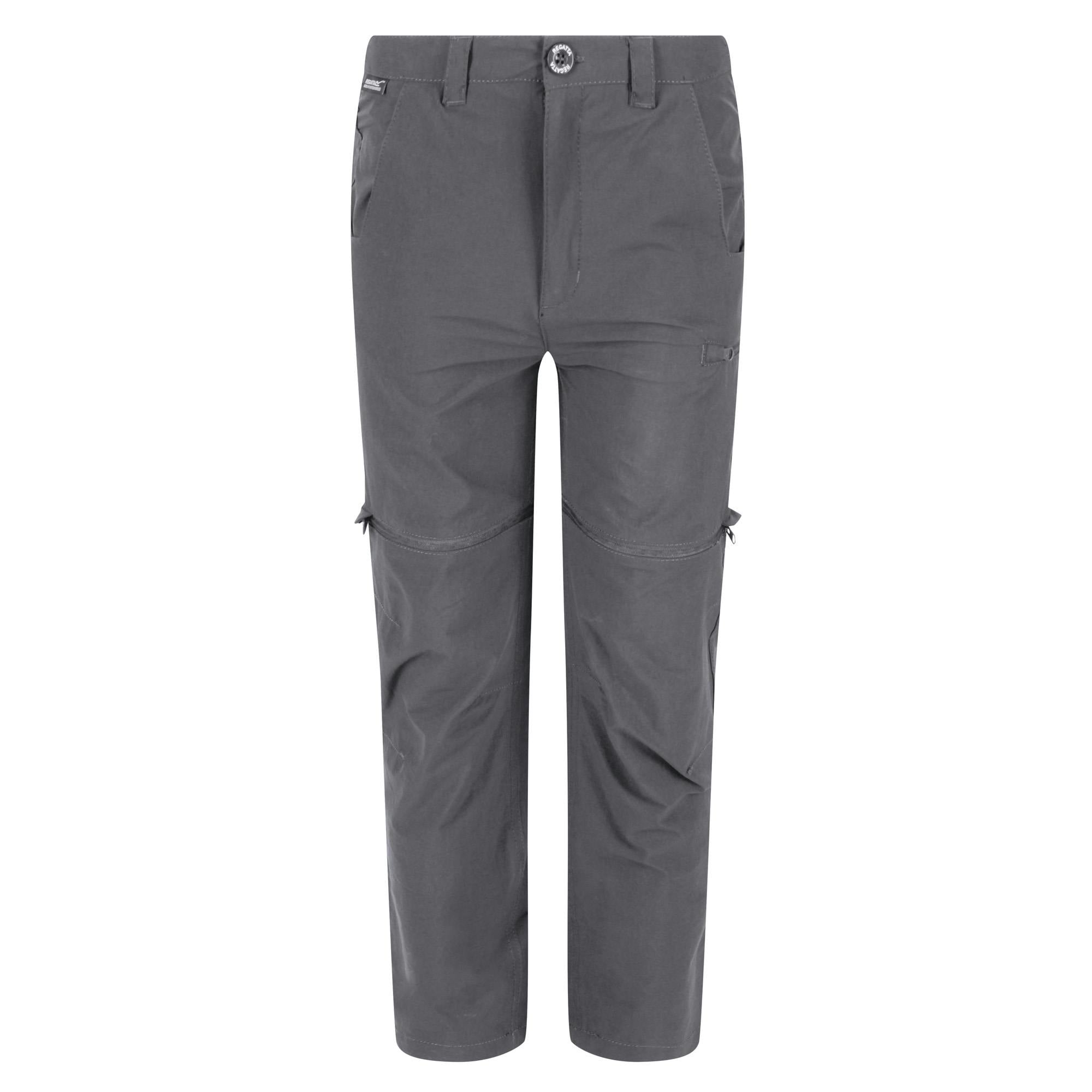 Regatta Childrens Unisex Childrens/Kids Highton Stretch Zip-Off Walking Trousers (Seal Grey) - Size 3-4Y - Image 3