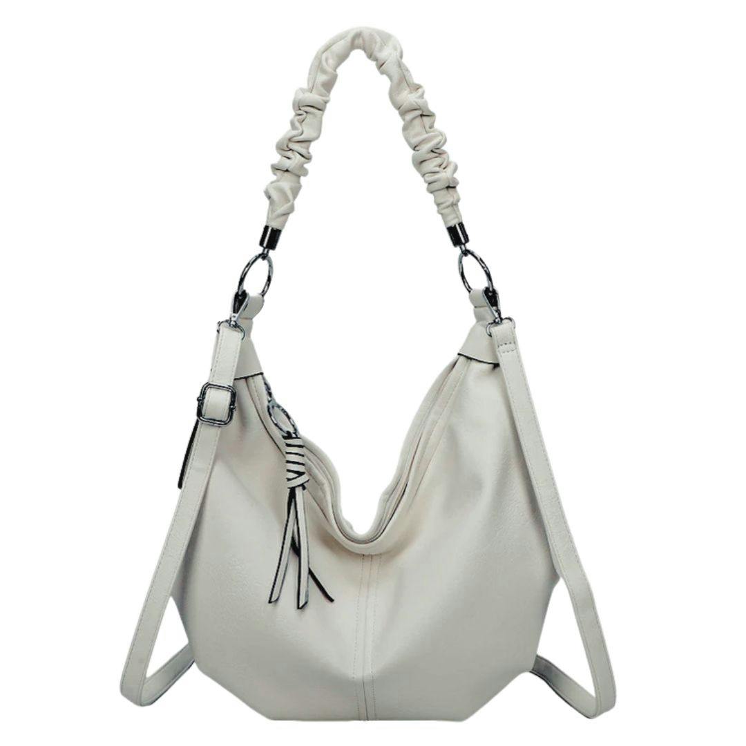 Love Emvy Grey Emvy Saddle Slouch Collection Large Shoulder Bag - Ash