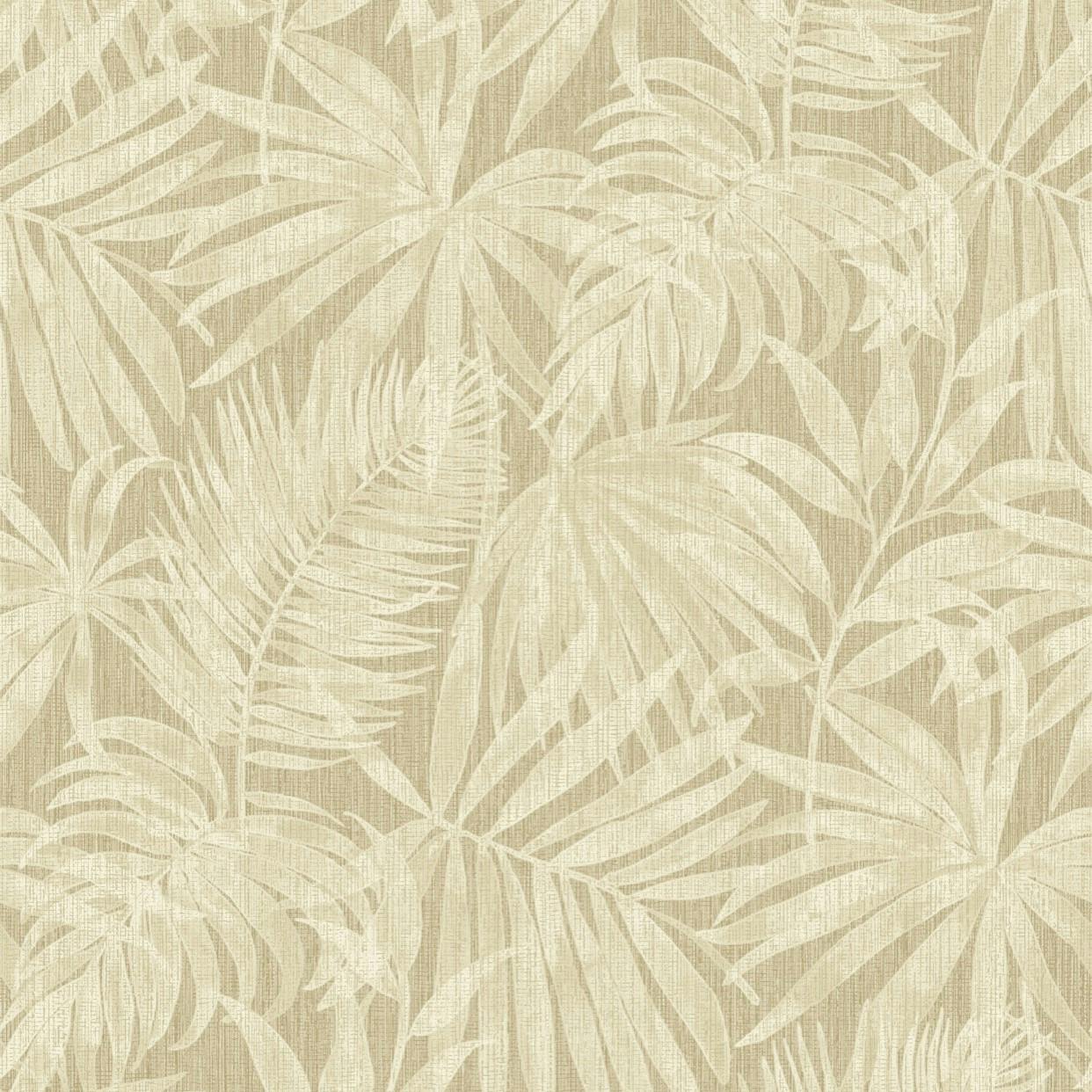 Rackhams Beige/Light Boutique Tropical Palm Leaf Pvc-Free Eco Wallpaper, Sand