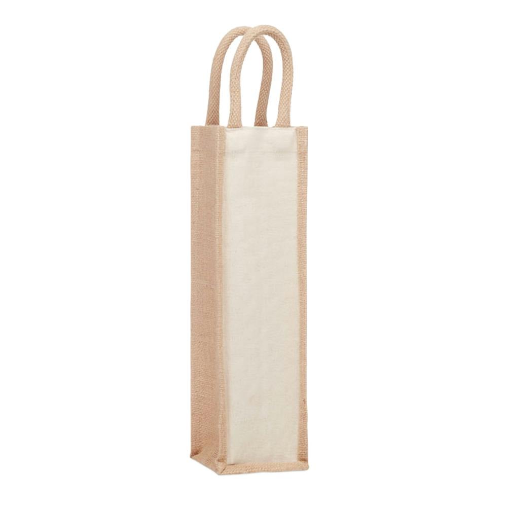 Midocean Beige Campo Di Vino Jute Wine Bag - One Size - 100% Mixed