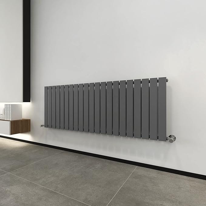 Mcc Direct Anthracite Single Flat Panel Vertical Column Radiator 600X1428 Mm