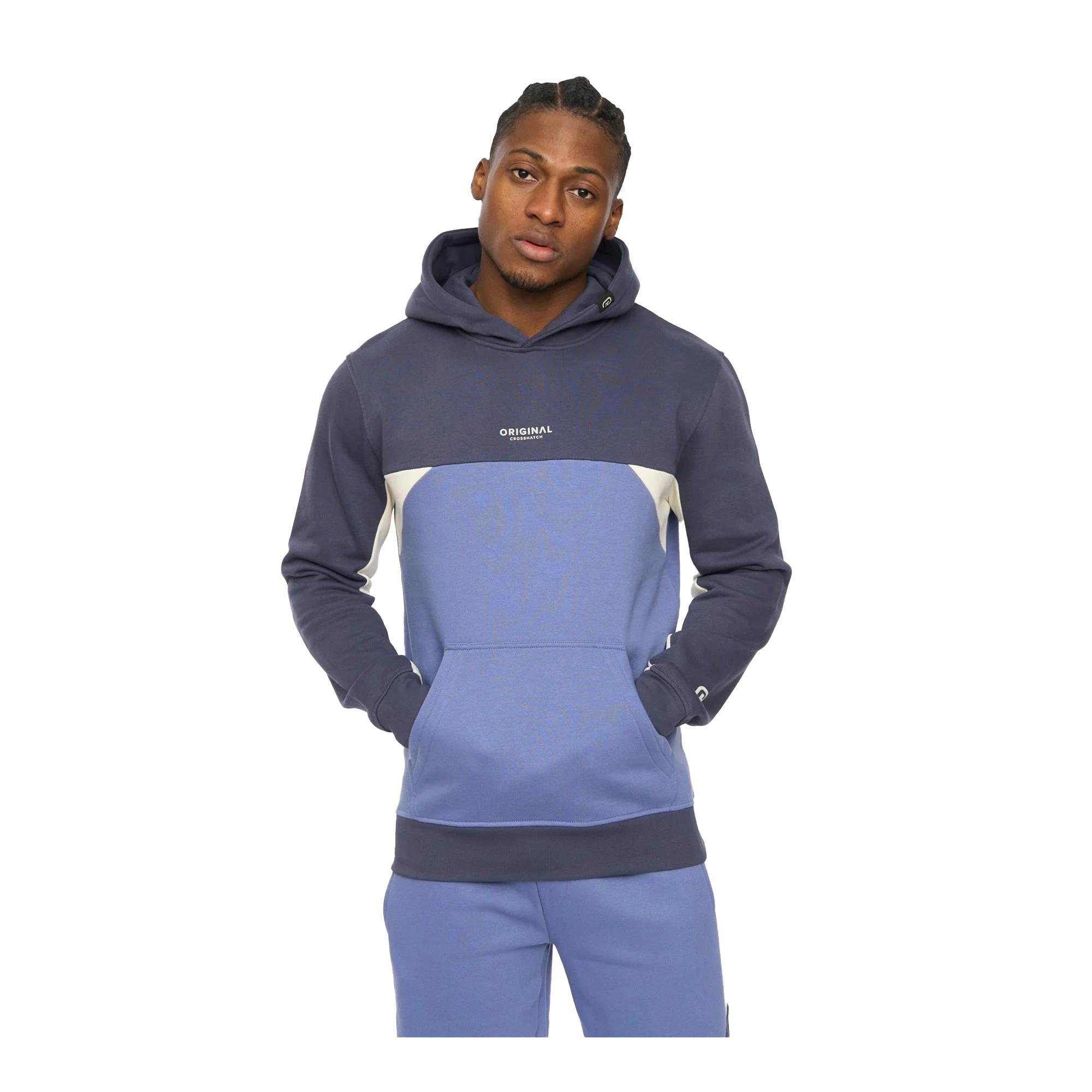 Crosshatch Men's Blue Castlebay Hoodie - S - 60% Cotton/40% Polyester
