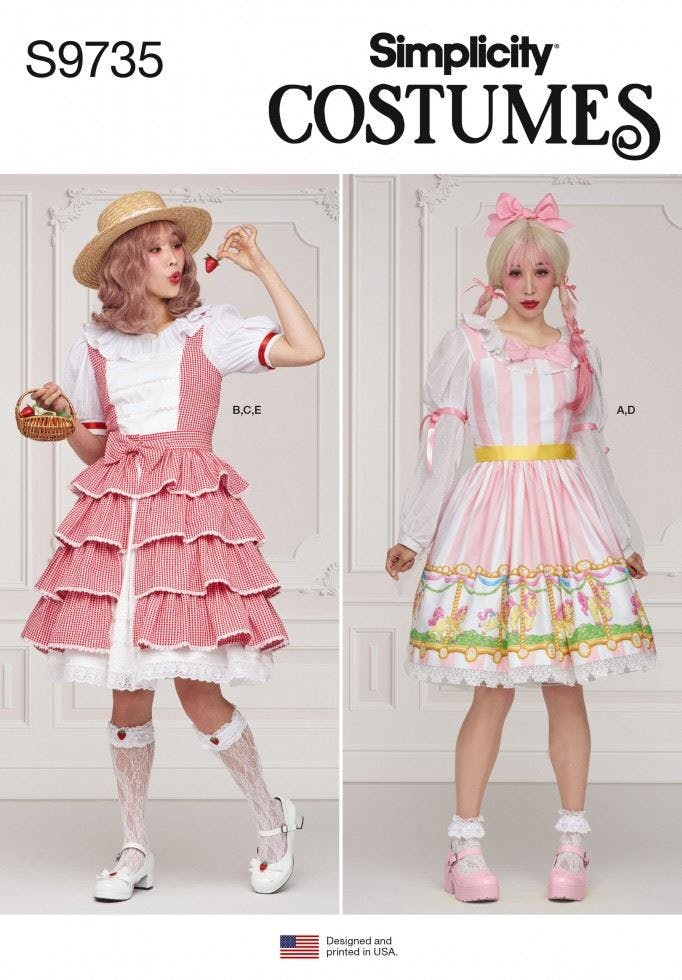 Simplicity Women's Sewing Pattern 9735, Costumes For D5 (4-6-8-10-12) - Intermediate - R5 (14-16-18-20-22)