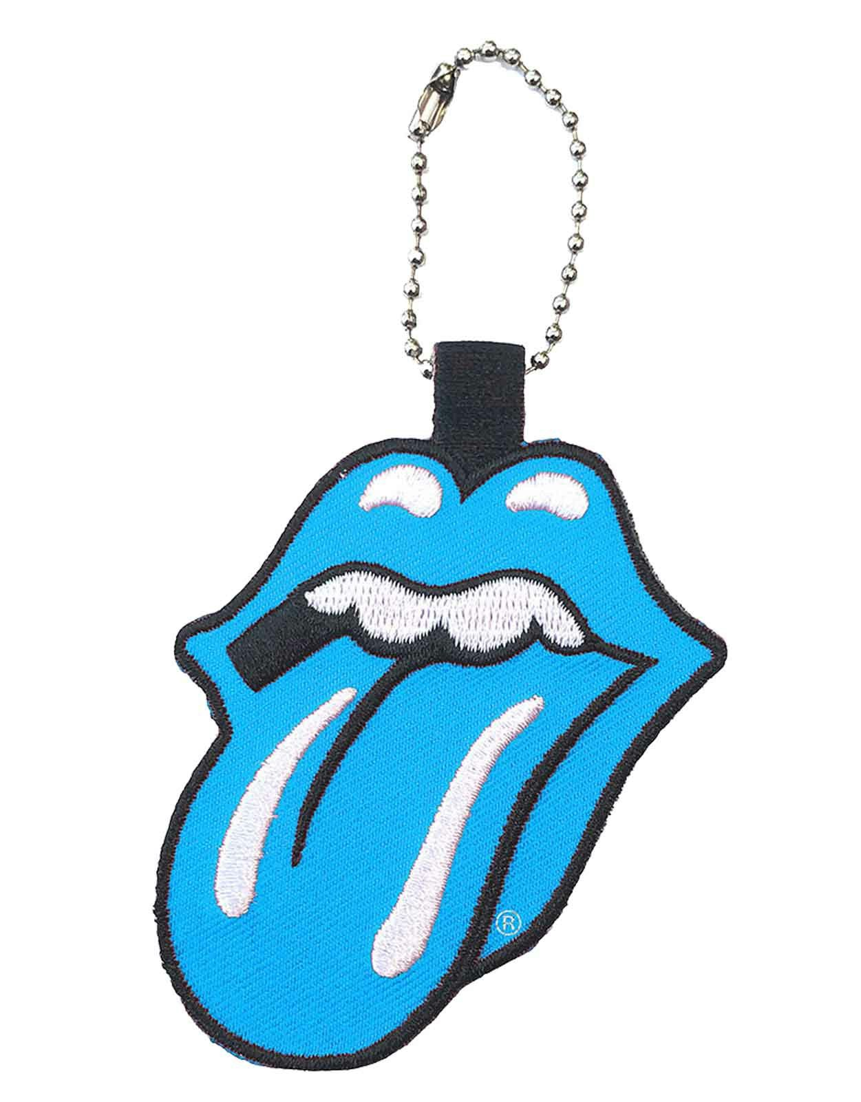 Paradiso Clothing Blue The Rolling Stones Keyring Classic Tongue Embroidered Keychain