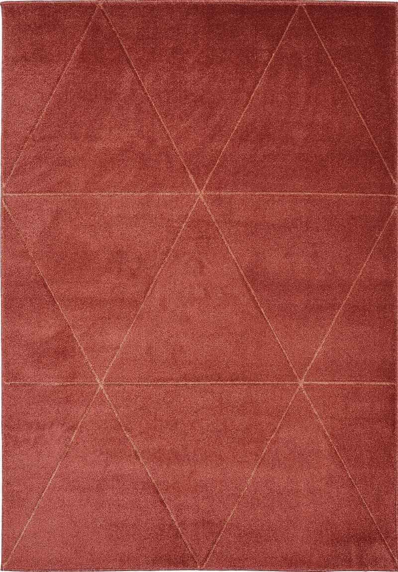 The Rugs Red Newport Capleton Rug – Geometric Design - 200X290 Cm