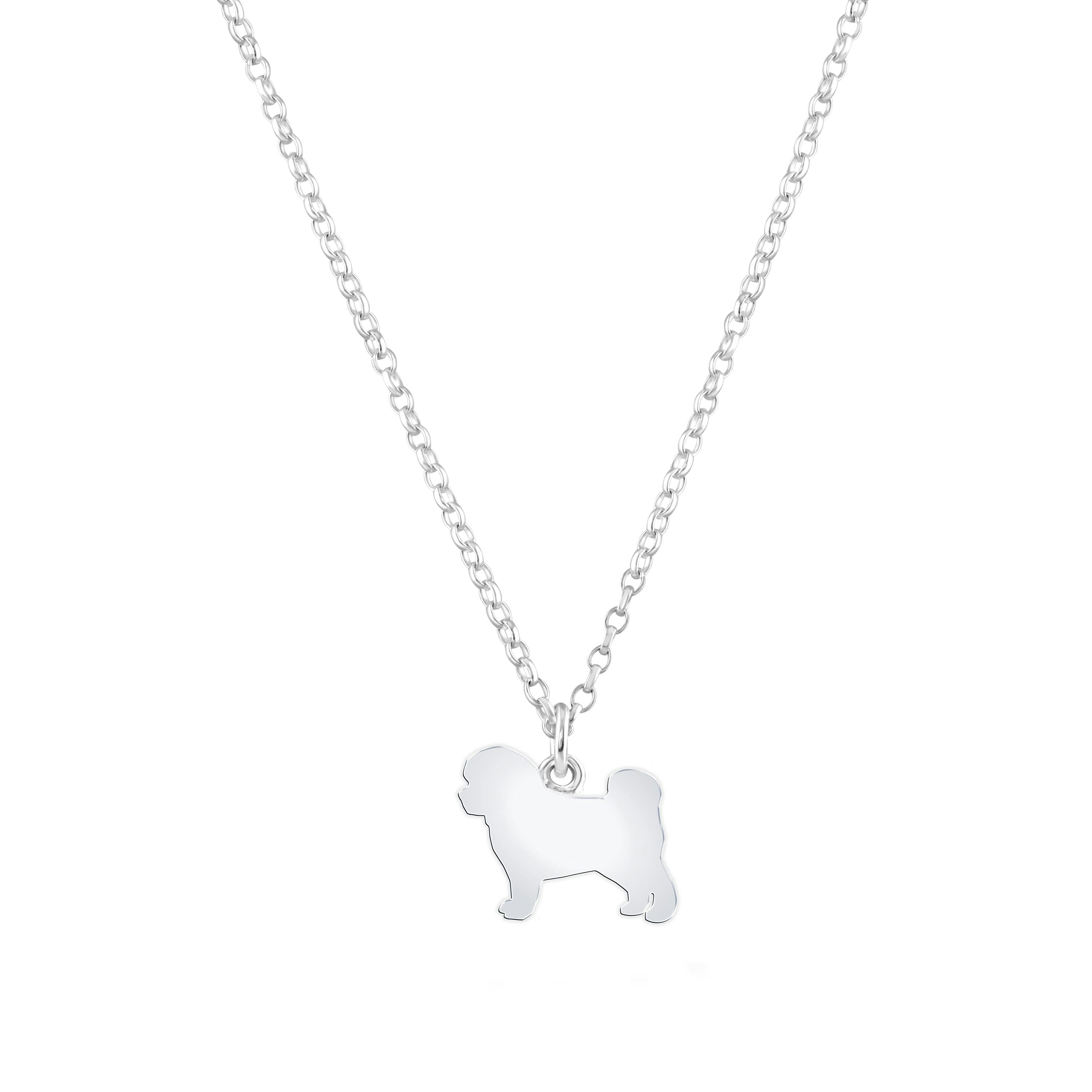 Mylee London Silver Bolognese Silhouette Necklace - Personalised - Yes