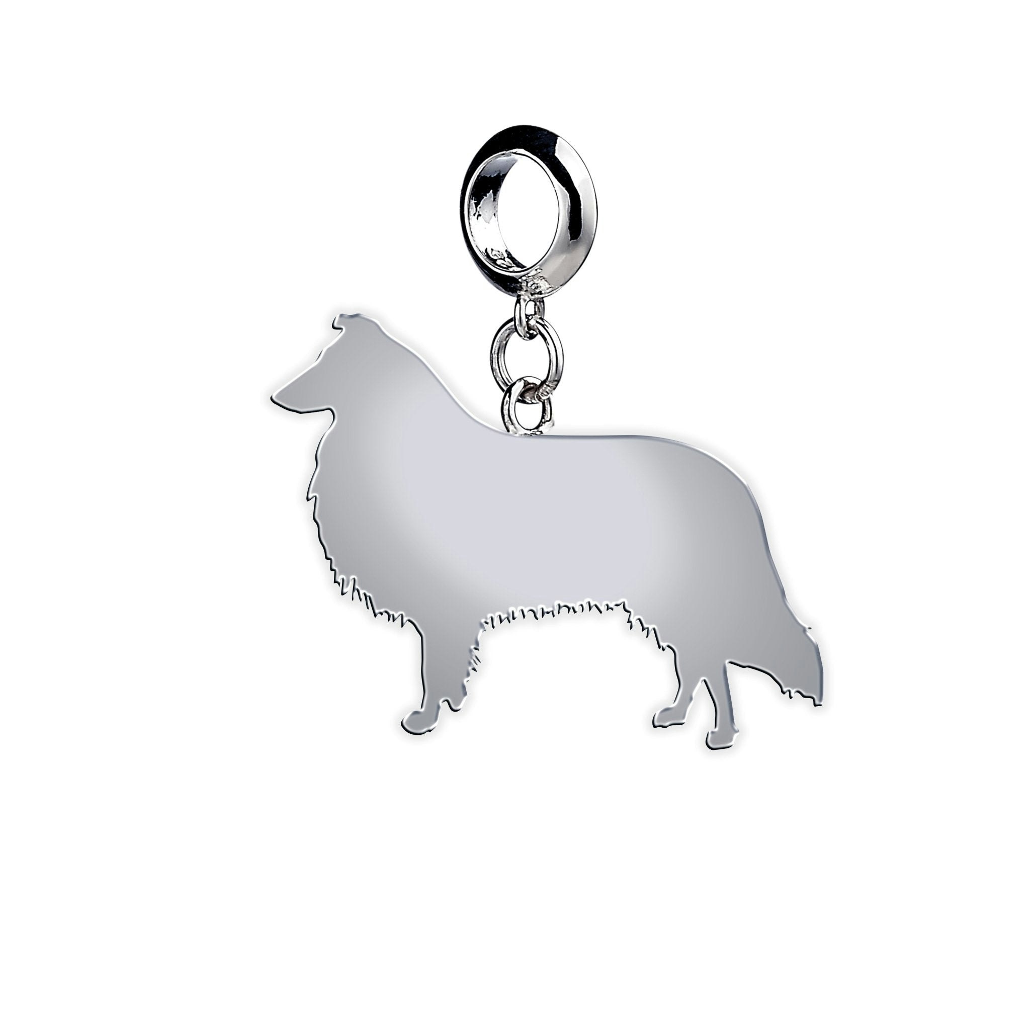 Mylee London Silver Rough Collie Silhouette Charm - No - Slider Charm