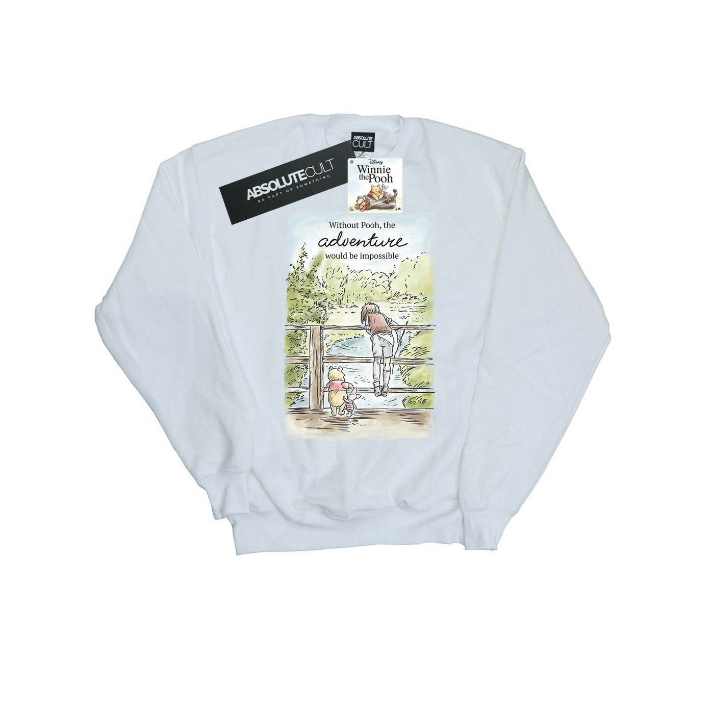 Disney Women's White Winnie The Pooh Adventure Sweatshirt - Xxl
