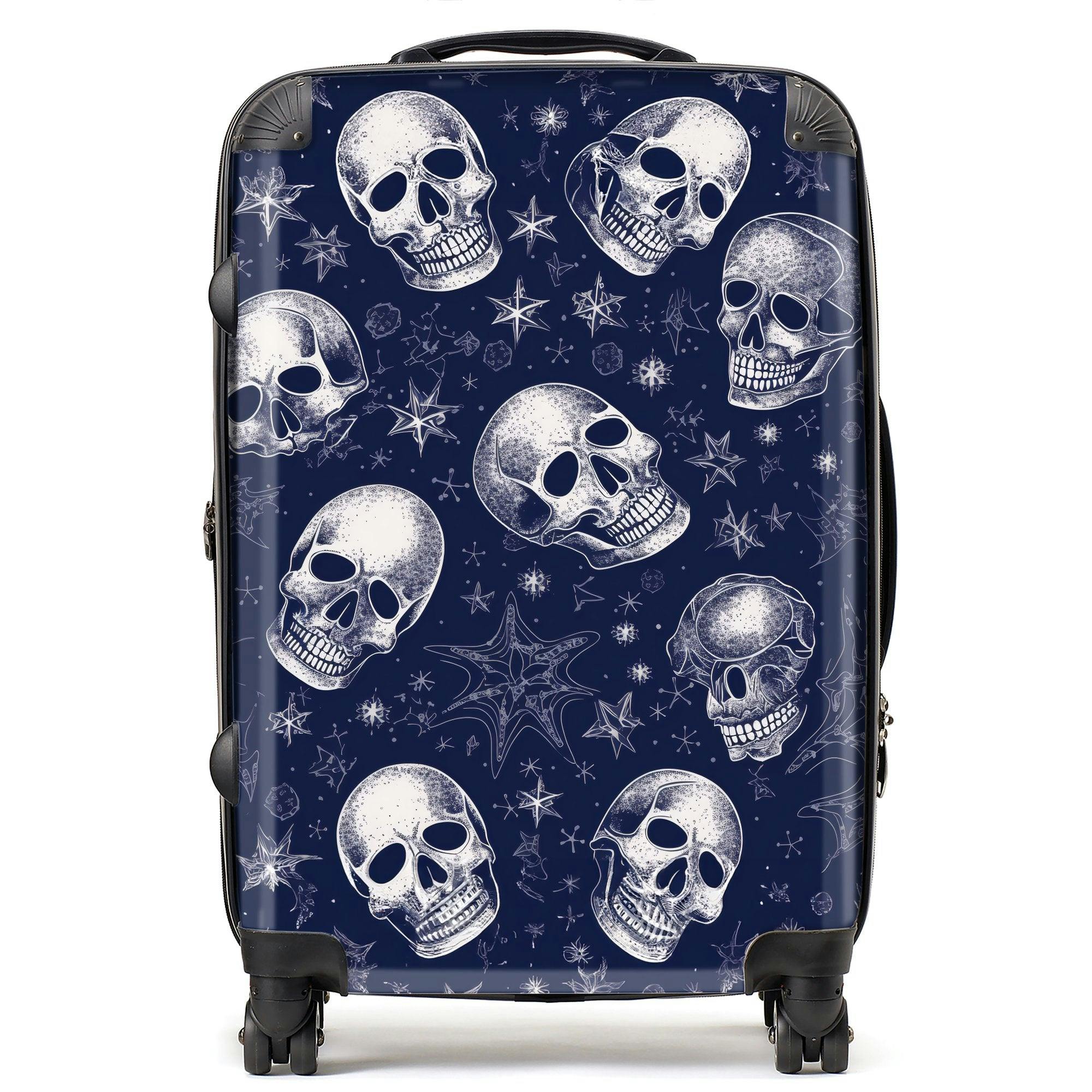 Warren Reed Evening Skulls And Stars Suitcase - Medium